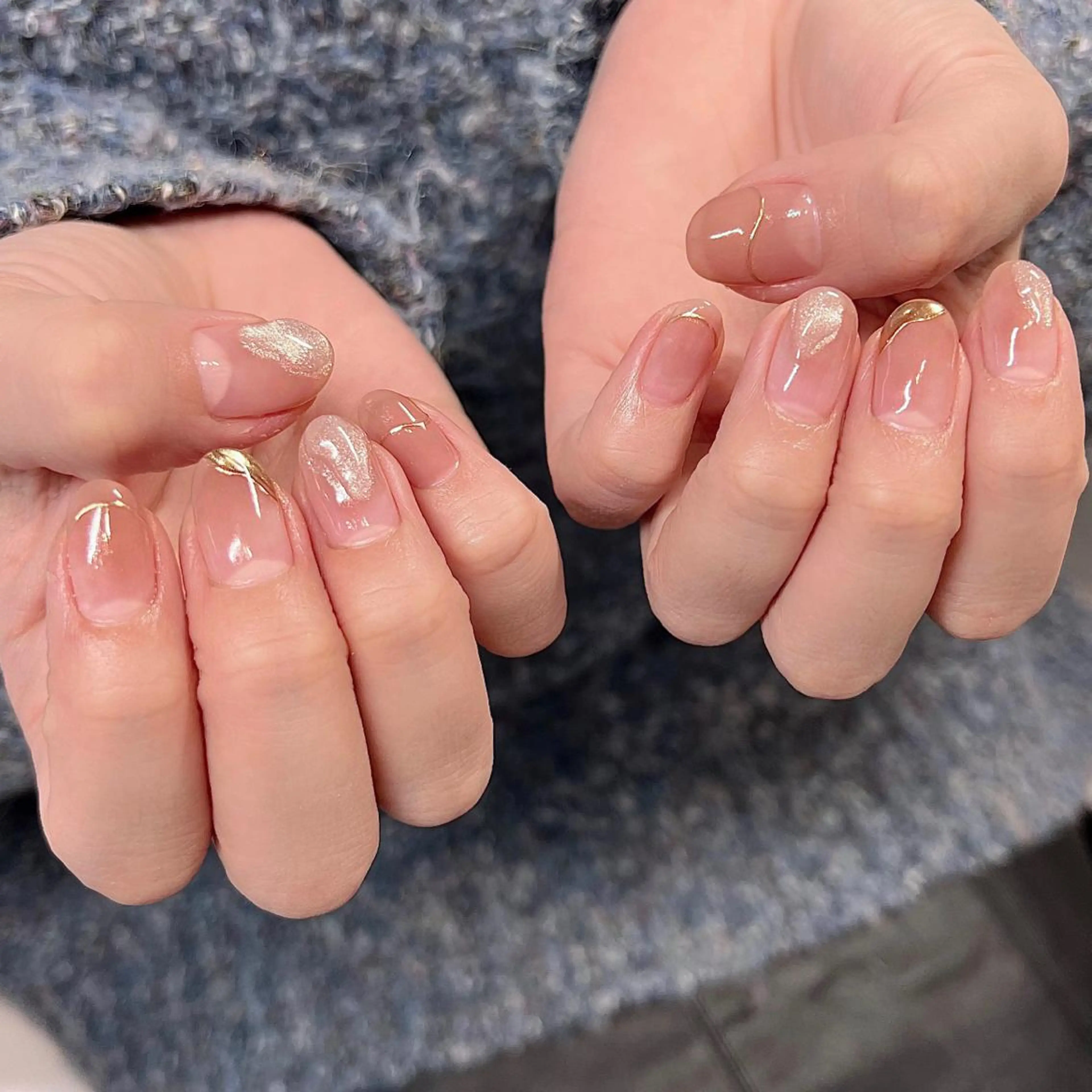 ミディアム ネイル マツエク・マツパ ハンドネイル REVIA_nail maiのネイルデザイン