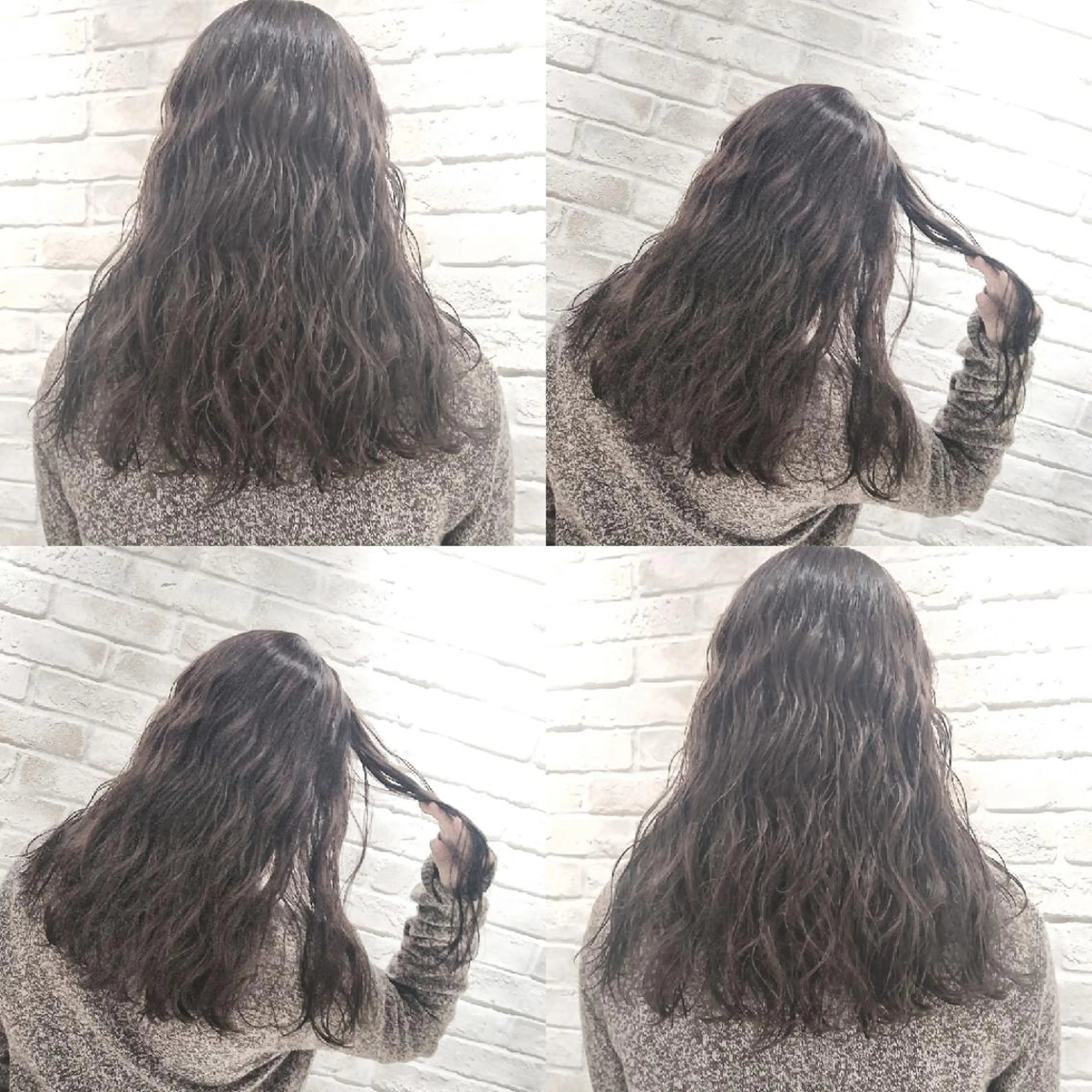 セミロング パーマ カラー セミロングパーマ aries所属・大場 友稀のヘアスタイル