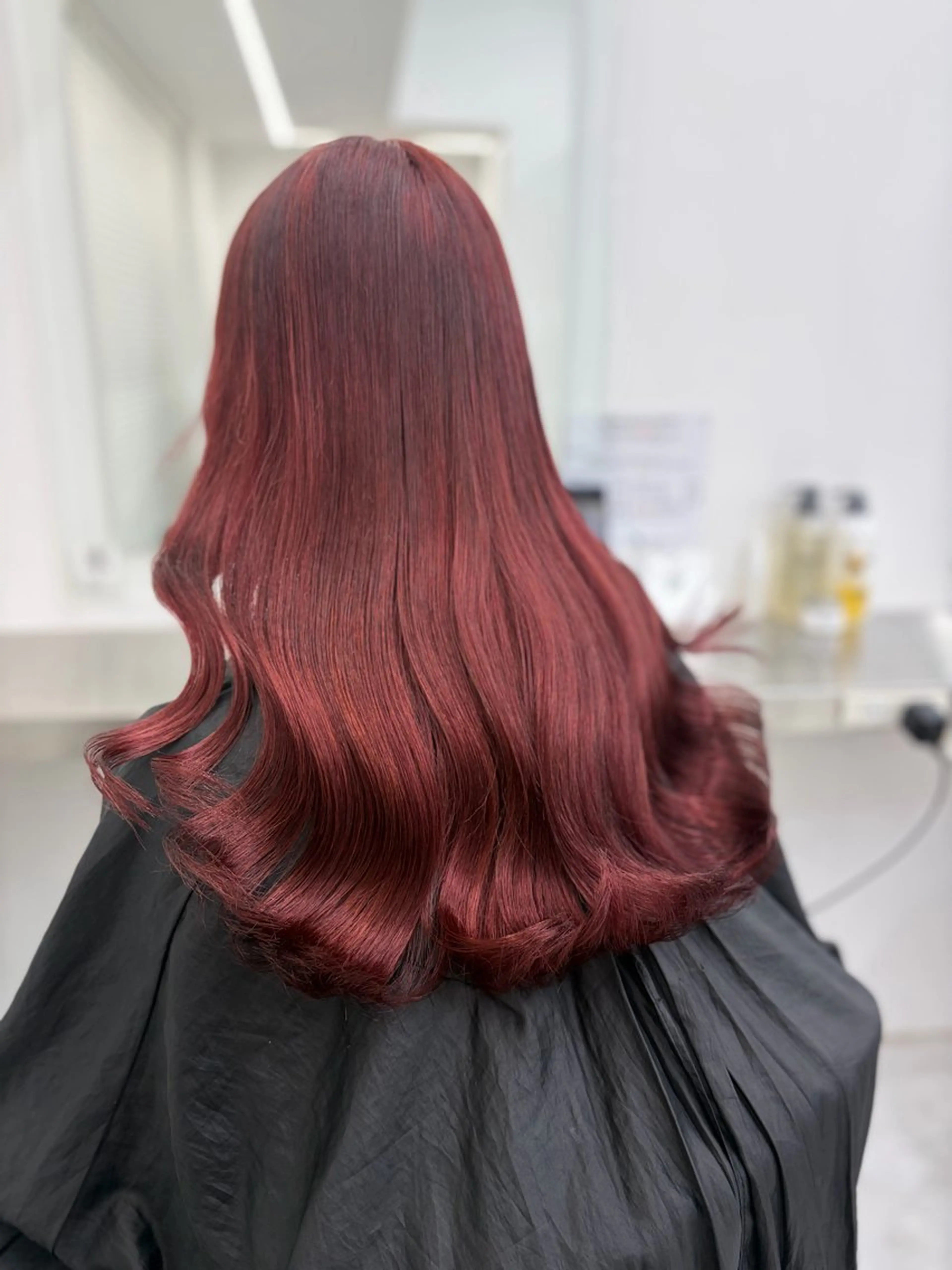 ロング ヘアカラー トリートメント ヘッドスパ ヘアセット 💗韓国暖色ヘア NO.1💗🪽のヘアスタイル