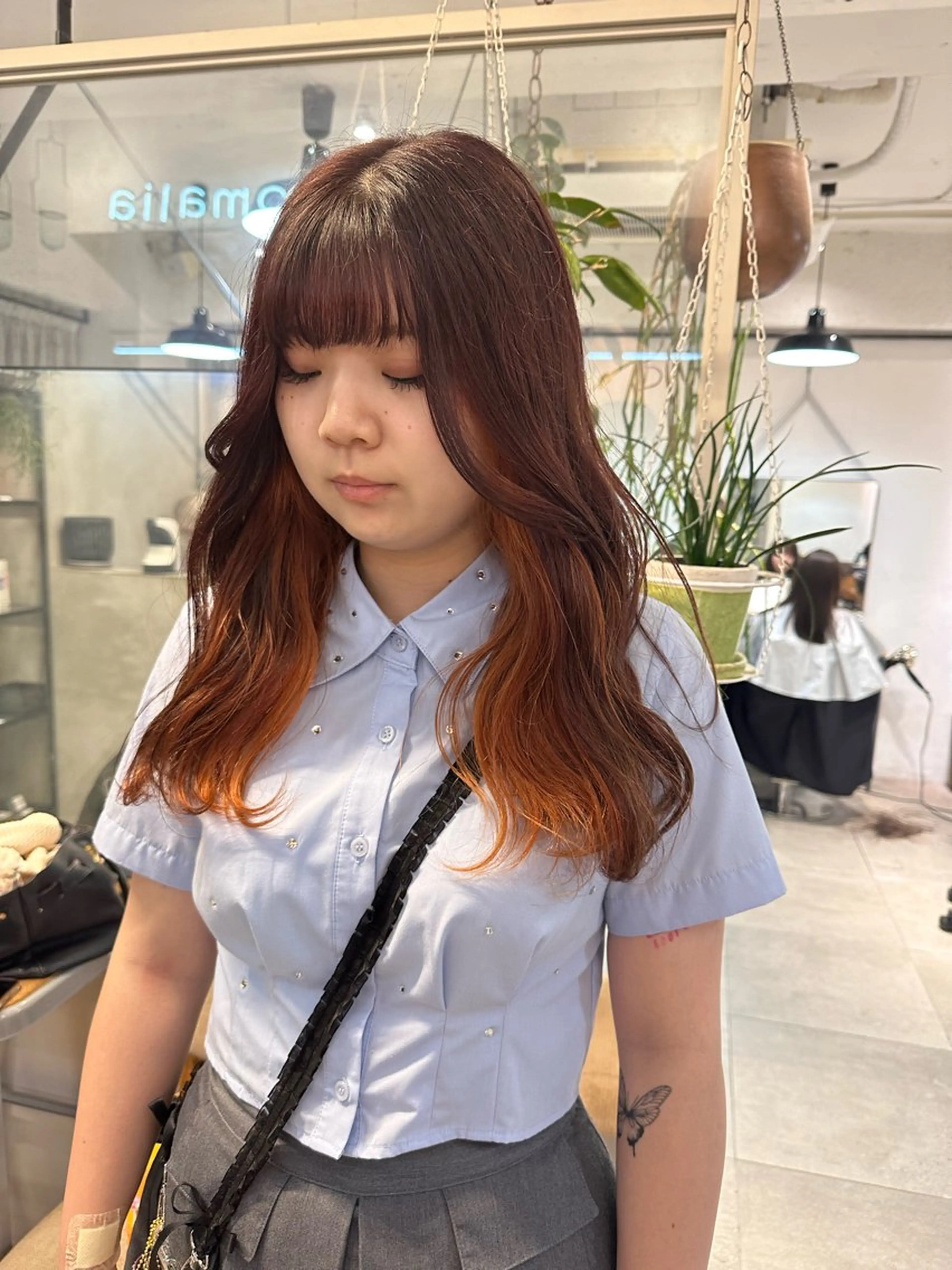 セミロング カラー REINA☁️透明感 カラー/ぷつっと♡のヘアスタイル