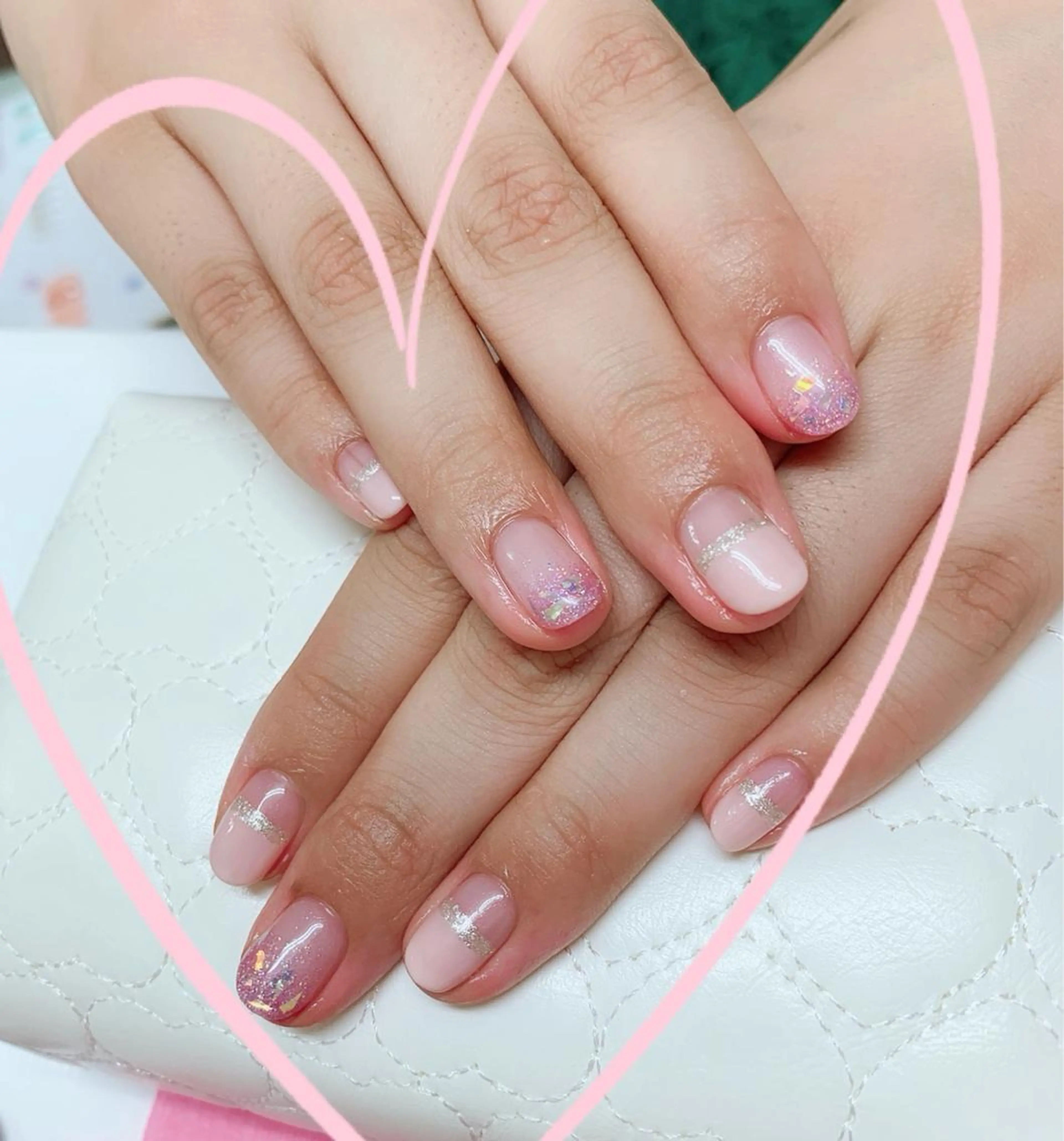 ネイル フレンチネイル キラキラネイル Ag Nailのネイルデザイン