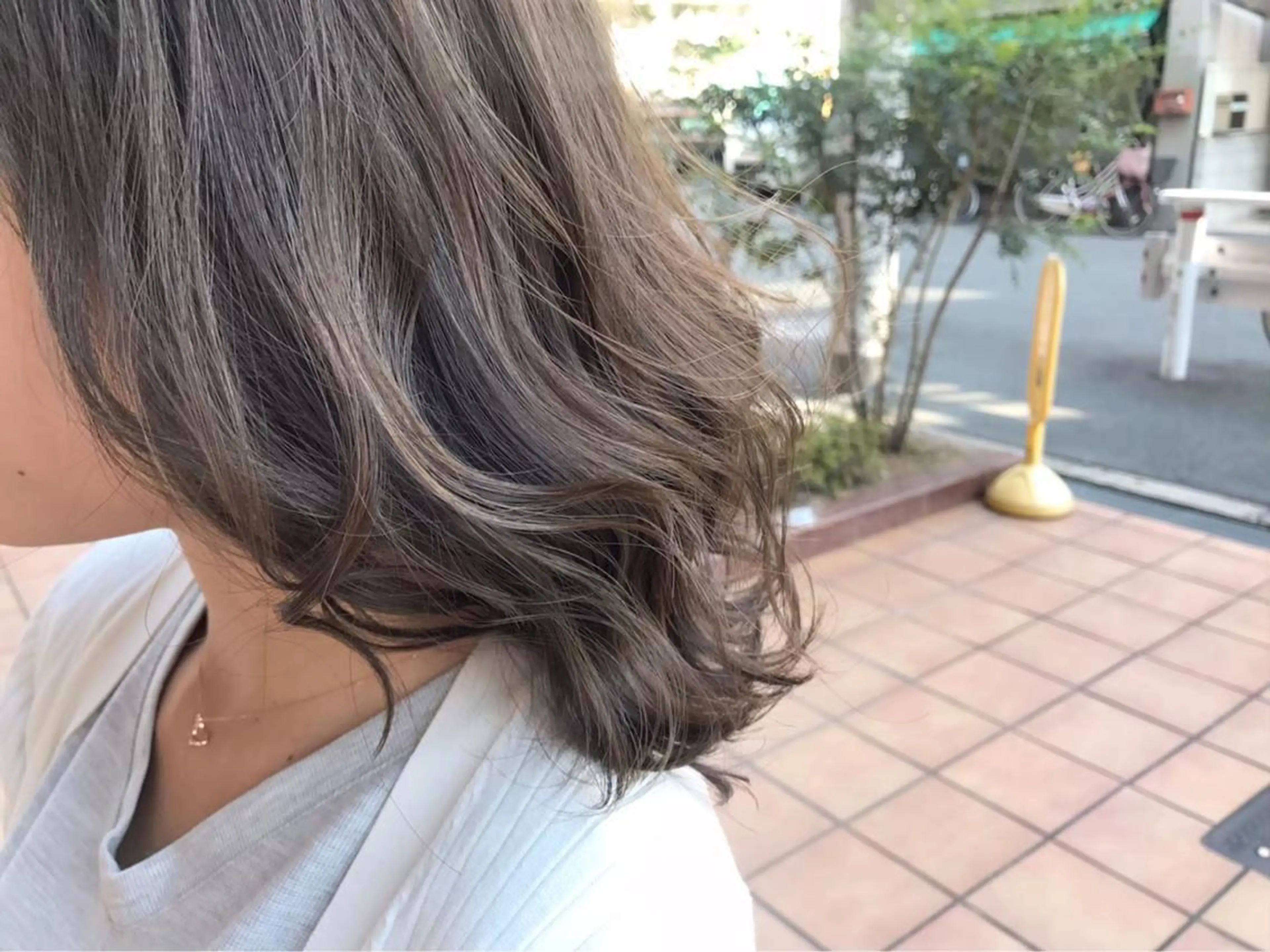 ミディアム カラー カット ヘアカラー トリートメント 中津/柔らかカラー/ ナガオ　イズミのヘアスタイル