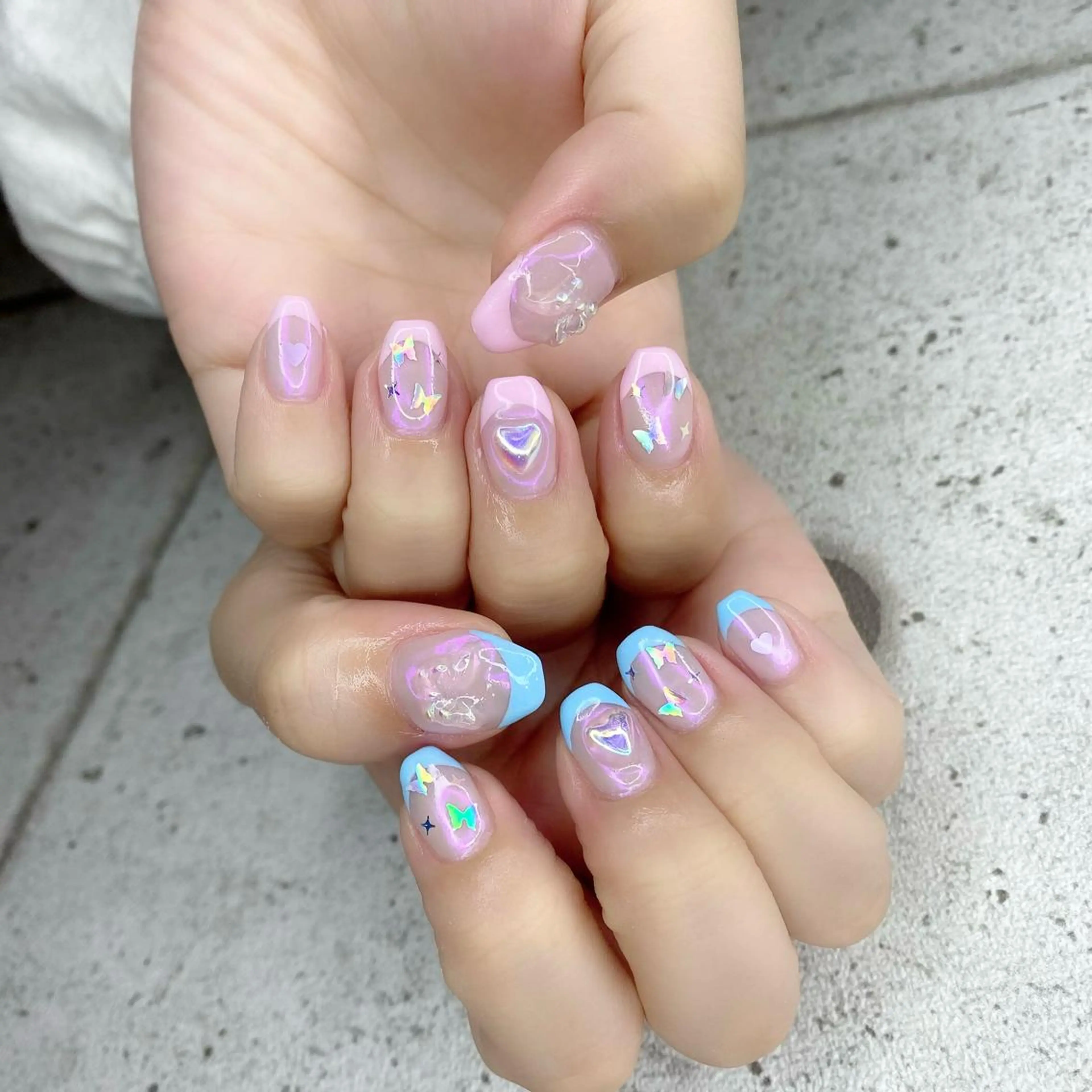 セミロング カラー パーマ ヘアアレンジ メンズ キッズ ネイル マツエク・マツパ アイブロウ メンズ韓国風 韓国風マツエク 韓国風ヘア オーロラネイル フレンチネイル Salon Ｋのネイルデザイン