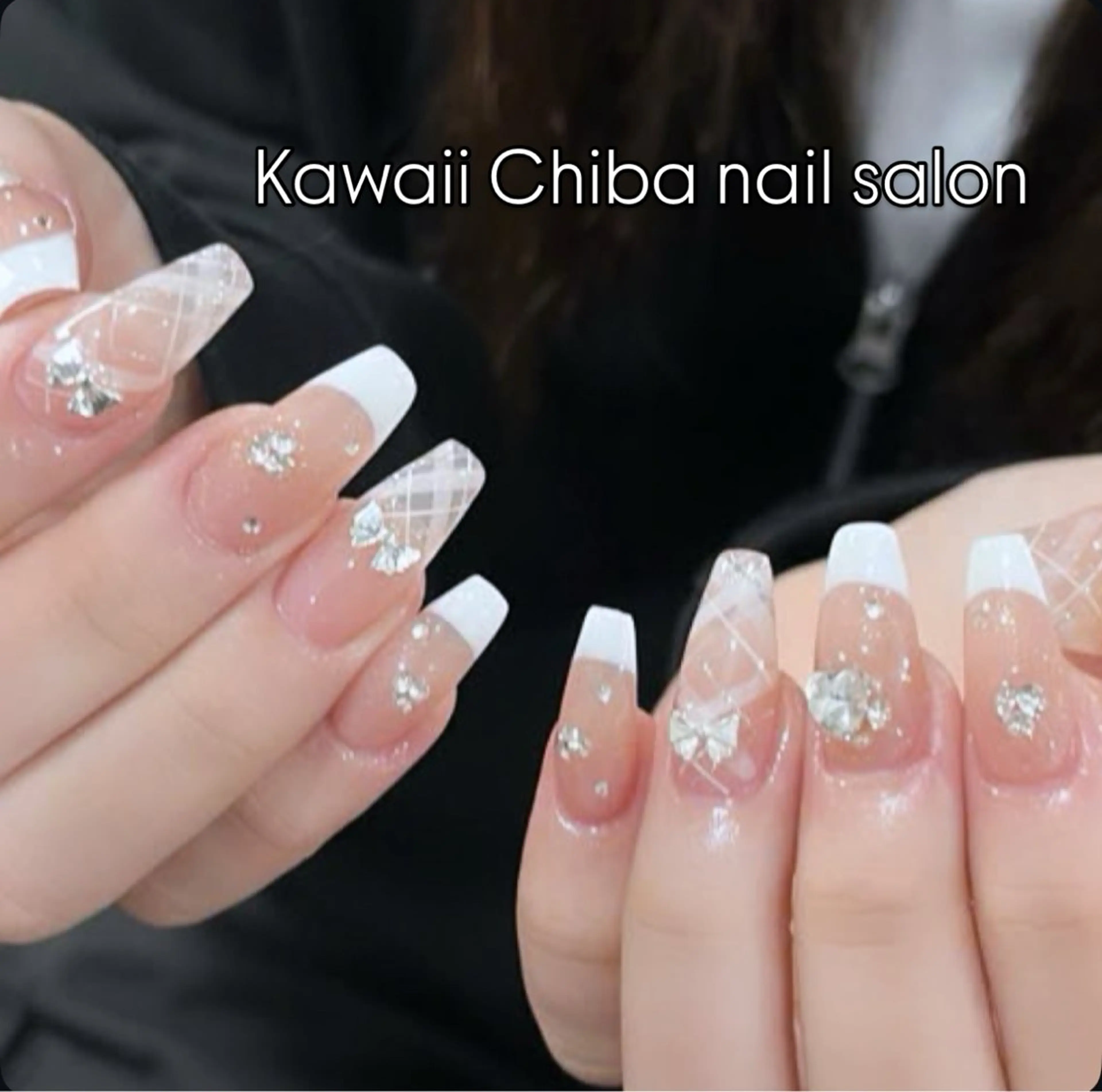 ネイル 長さ出し フレンチネイル ジェルネイル ガーリー 韓国ネイル Kawaii Chiba nailのネイルデザイン