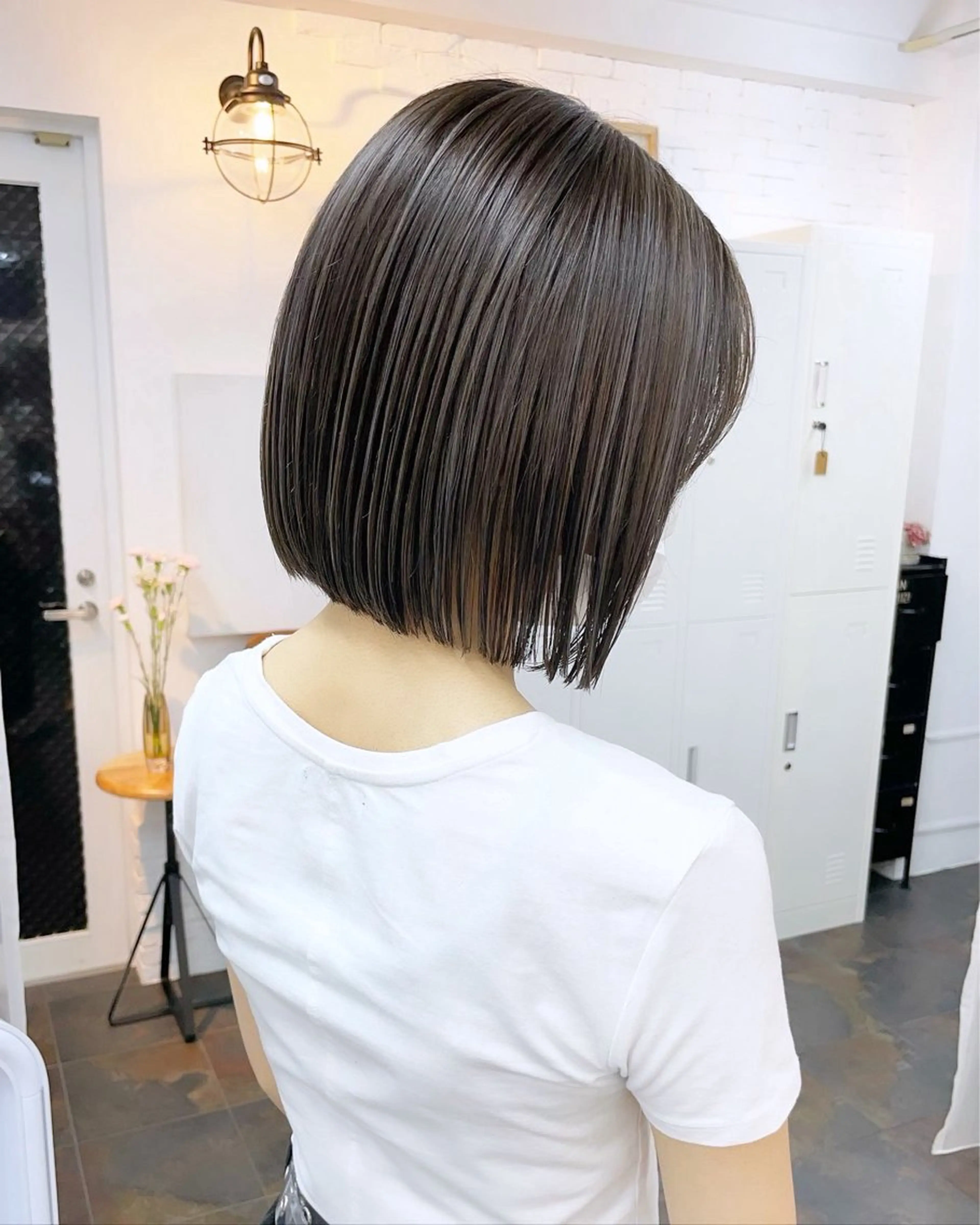 ショート カラー ブリーチ 透明感カラー ダブルカラー グレージュ ブリーチなしカラー カット ヘアカラー ✨髪質改善✨原宿 えのもと　はなのヘアスタイル