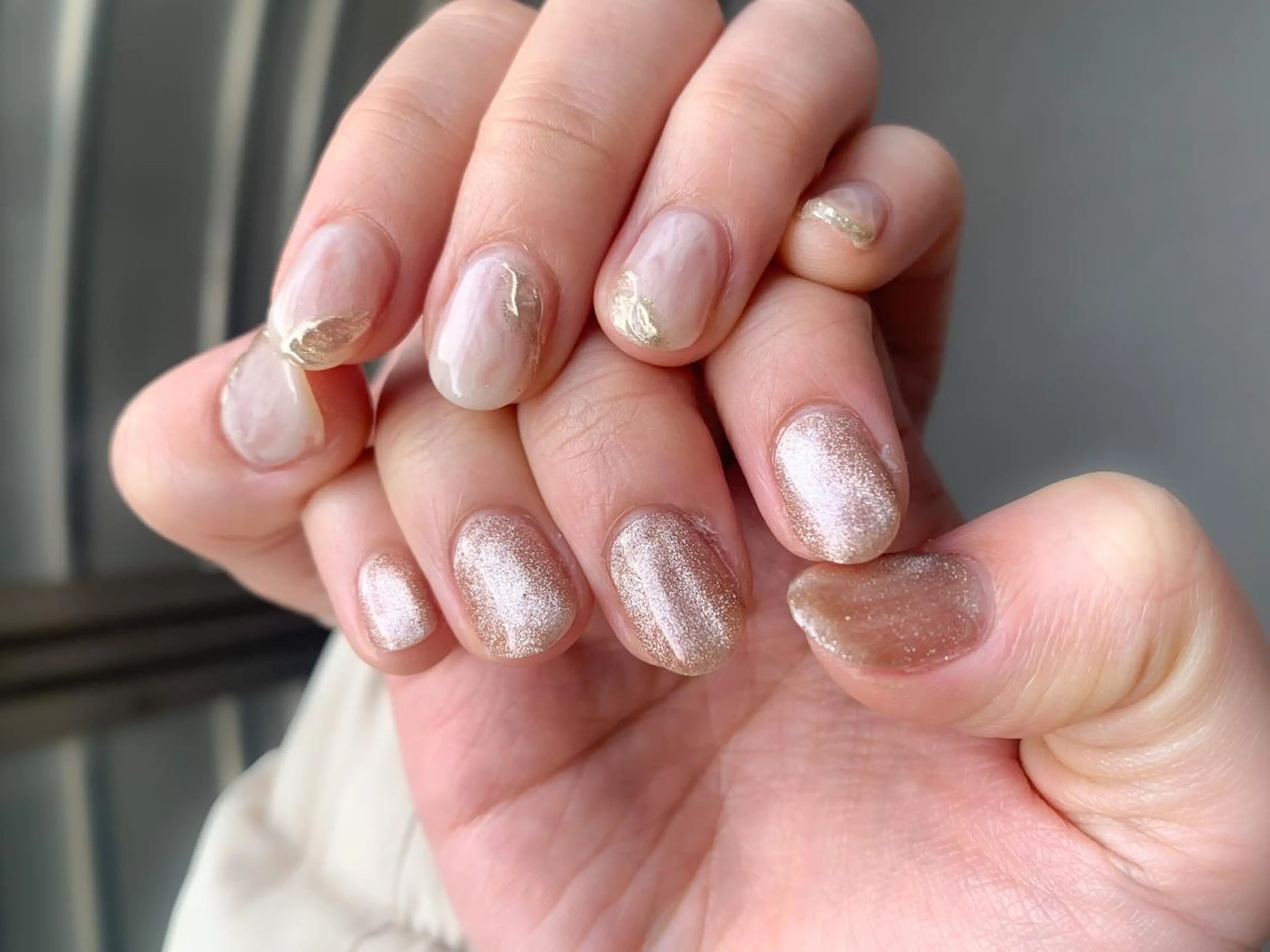 ネイル ニュアンスネイル ホワイト nail* runa🌻のネイルデザイン