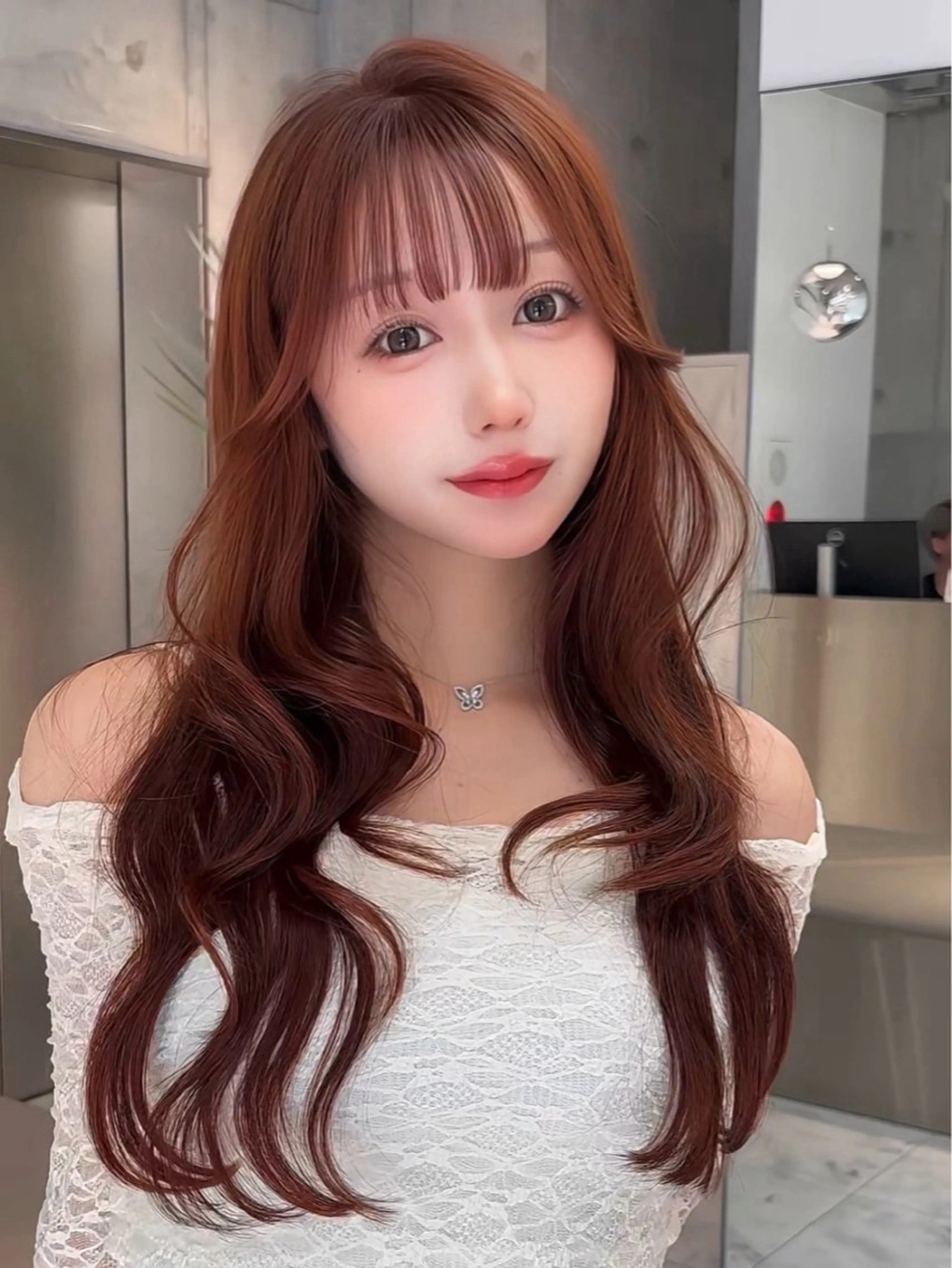 ロング カラー ヘアカラー トリートメント 韓国ヘア×髪質改善 サロンmareのヘアスタイル