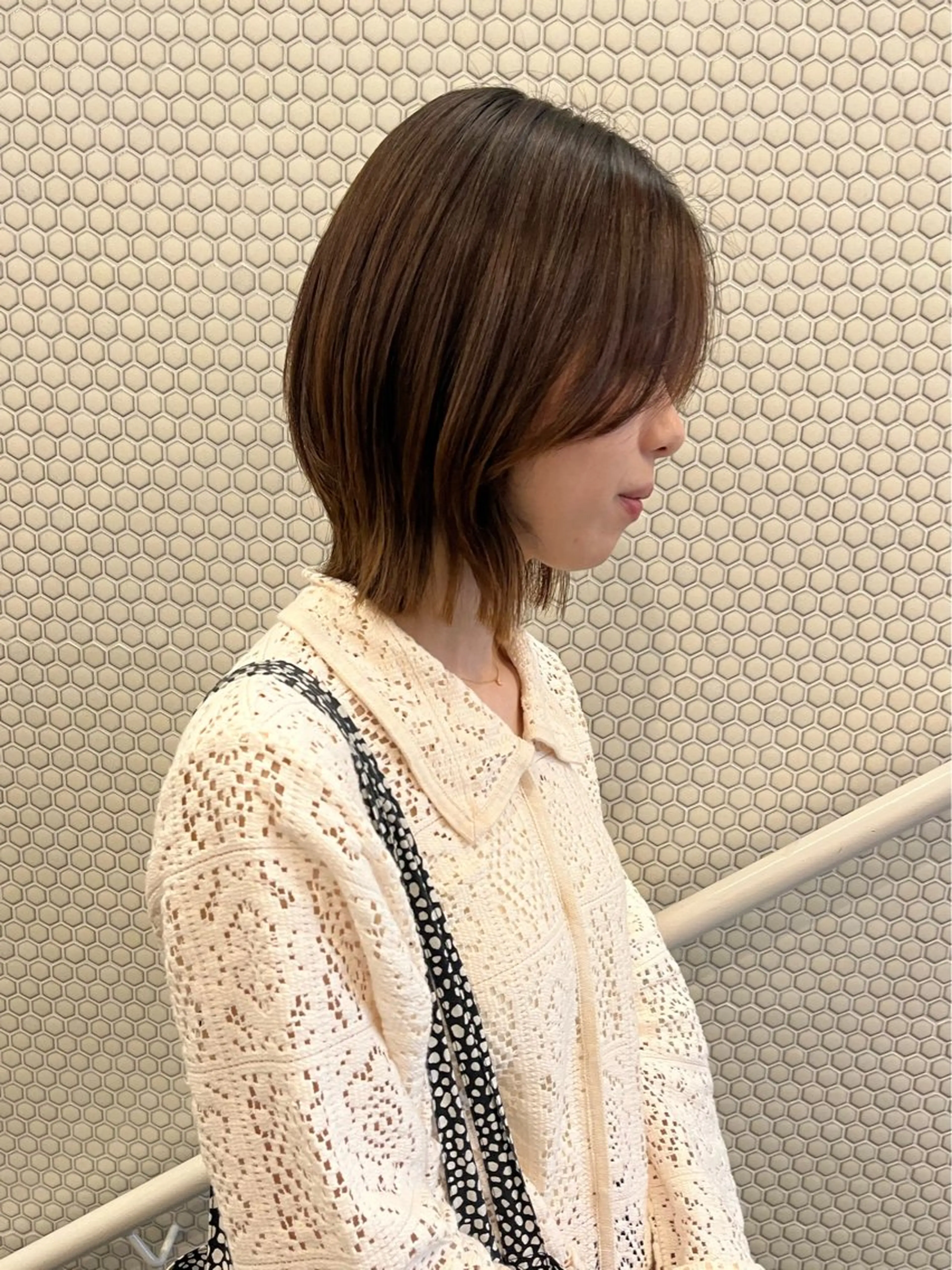 ショート カット ヘアカラー トリートメント 髪質改善/レイヤー/ ボブ/磯野史歩のヘアスタイル