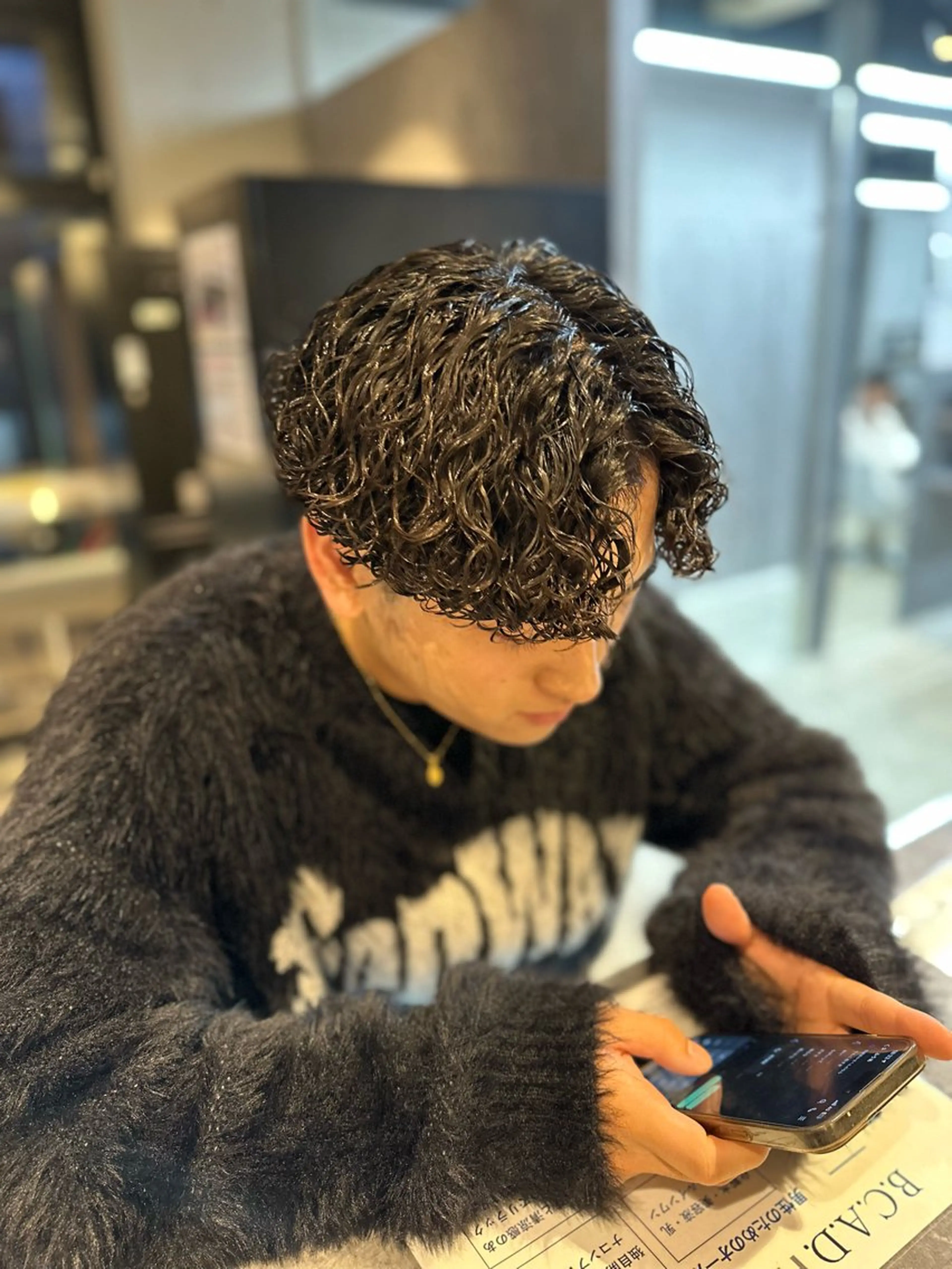 パーマ メンズ カット 💈メッシュパーマ 特化💈ユウマ💈のヘアスタイル