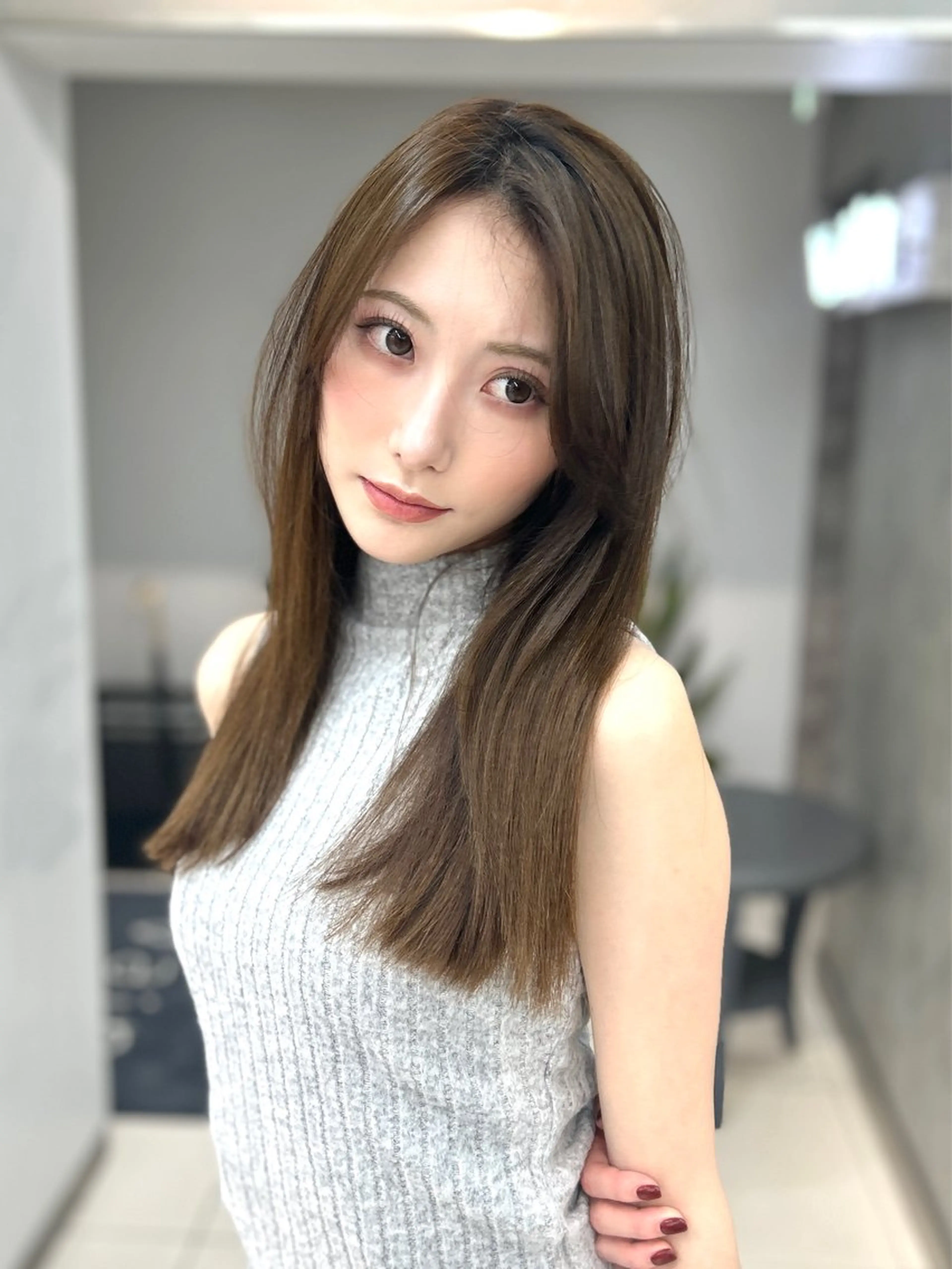 セミロング レイヤー×ツヤカラー 渋谷/kougaのヘアスタイル