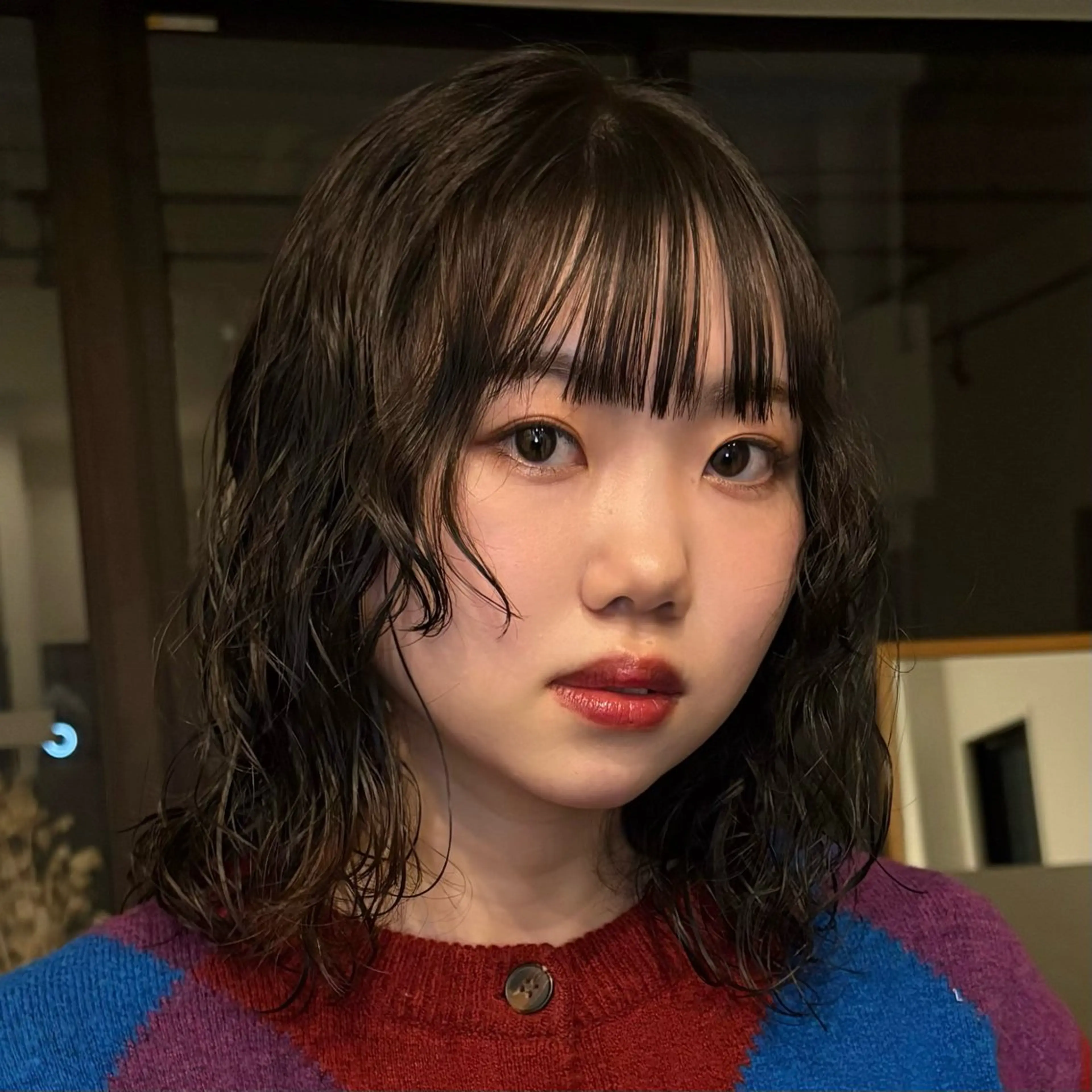 ミディアム ミディアムパーマ ボブ カット パーマ みさき/パーマ/ハ イトーン指名No.1のヘアスタイル