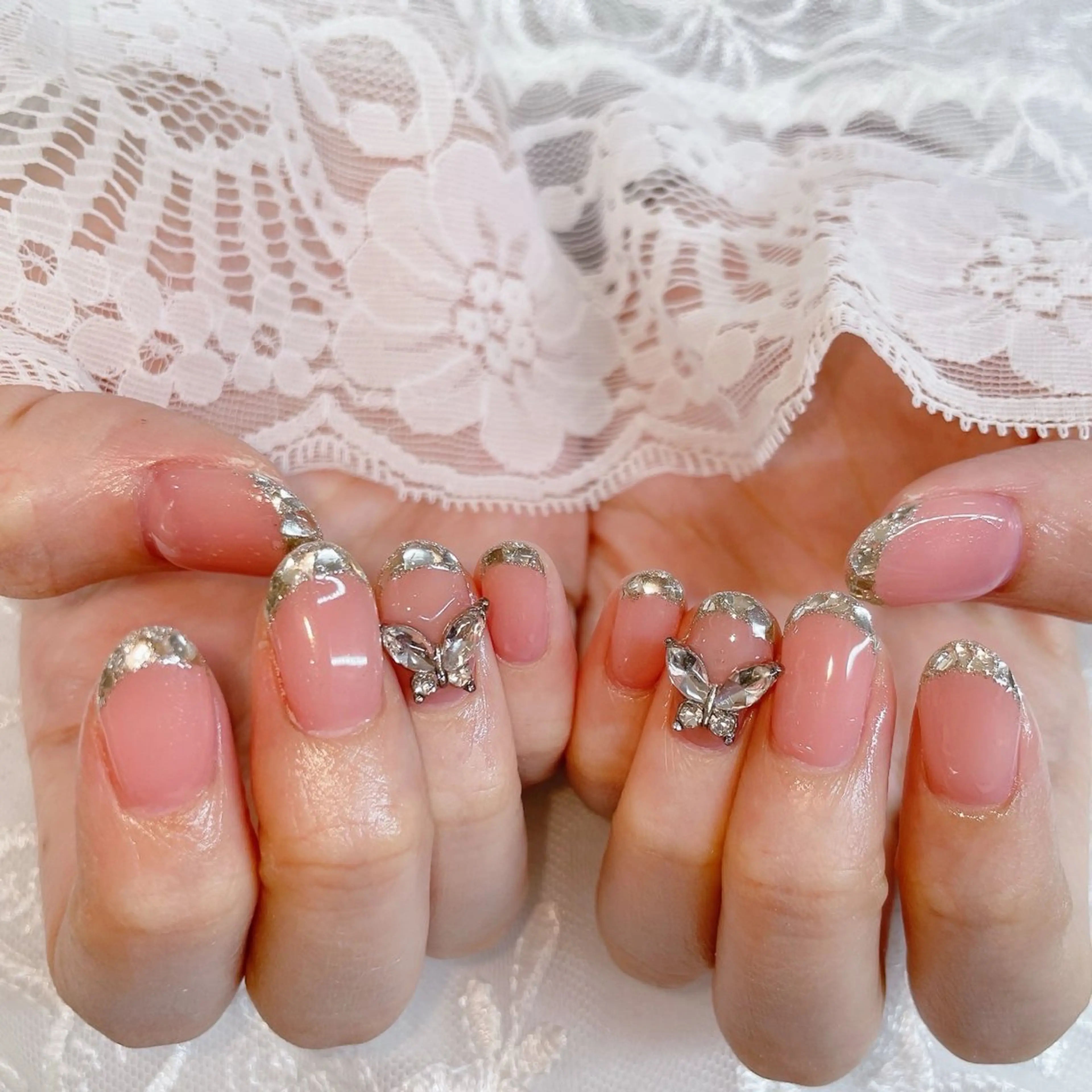 ミディアム ハンドネイル ハンドケア 💜MIYA nail川崎店のネイルデザイン