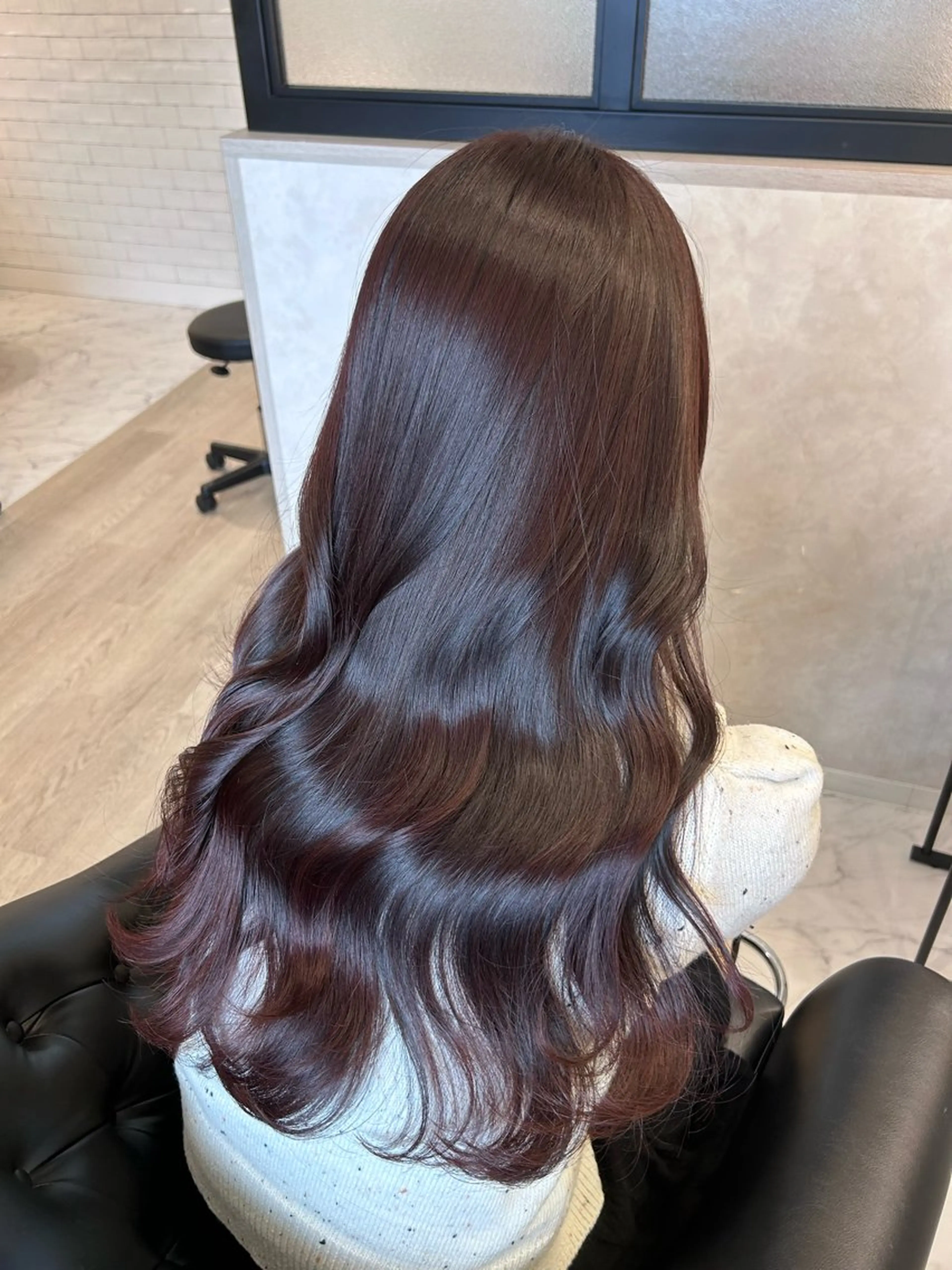ロング カラー カット ヘアカラー トリートメント &chaLme   心斎橋所属・emi/髪質改善/ 韓国風/艶カラーのヘアスタイル