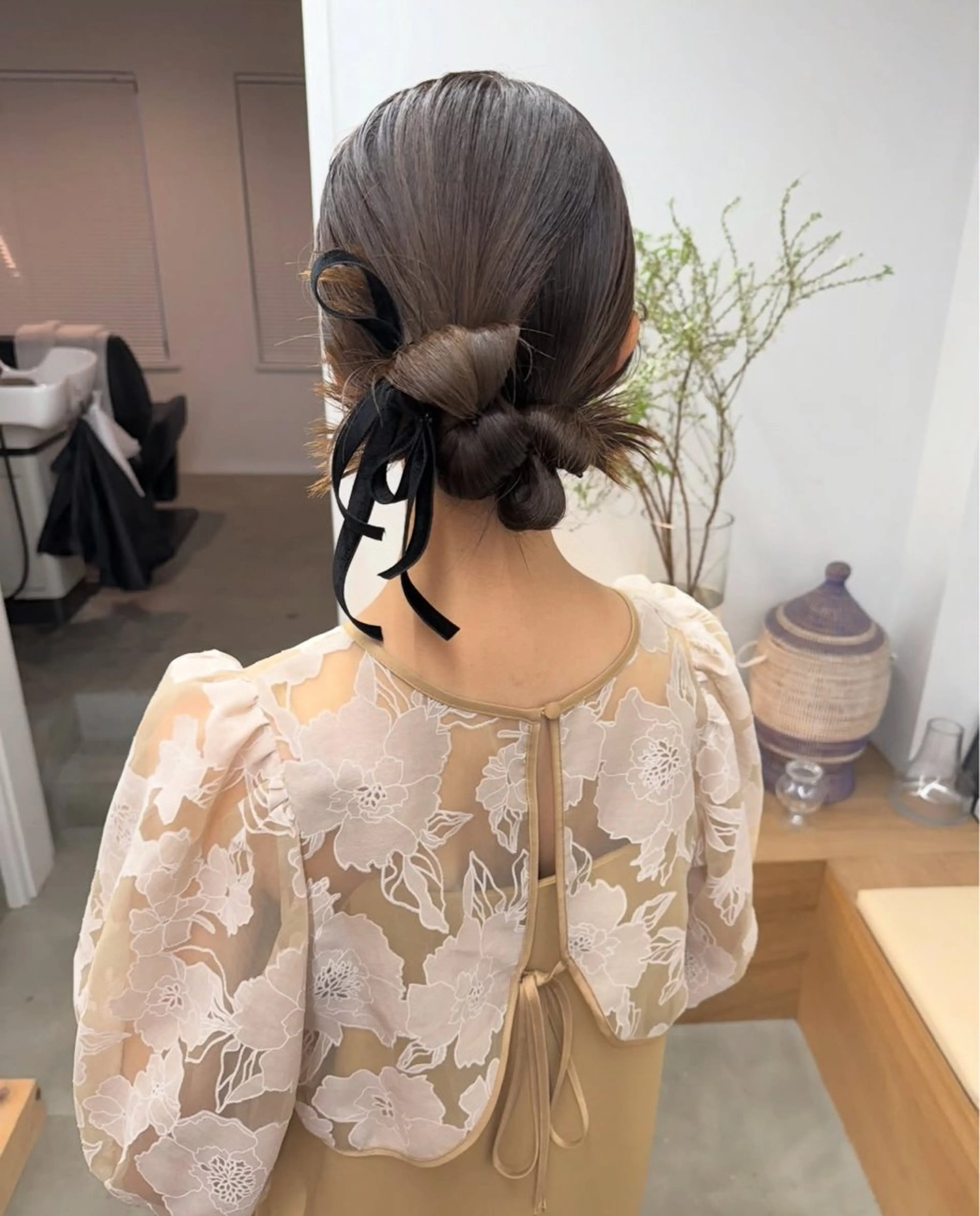 ミディアム カラー ヘアアレンジ ヘアカラー トリートメント 坂本 圭太朗のヘアスタイル