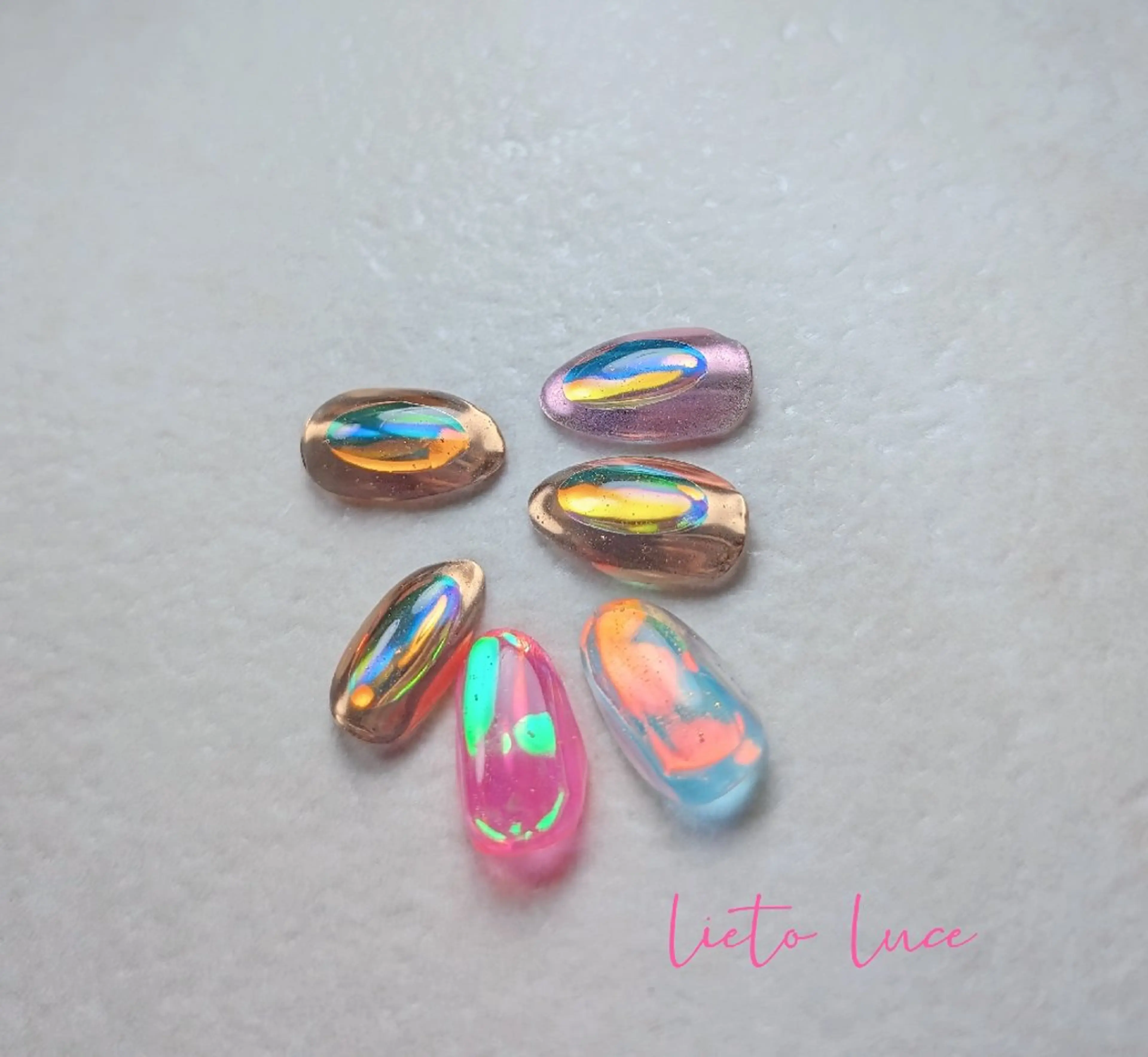 ネイル 氷ネイル・うるうるネイル ラメ(グリッター) ハンドネイル lieto luce Yukaのネイルデザイン