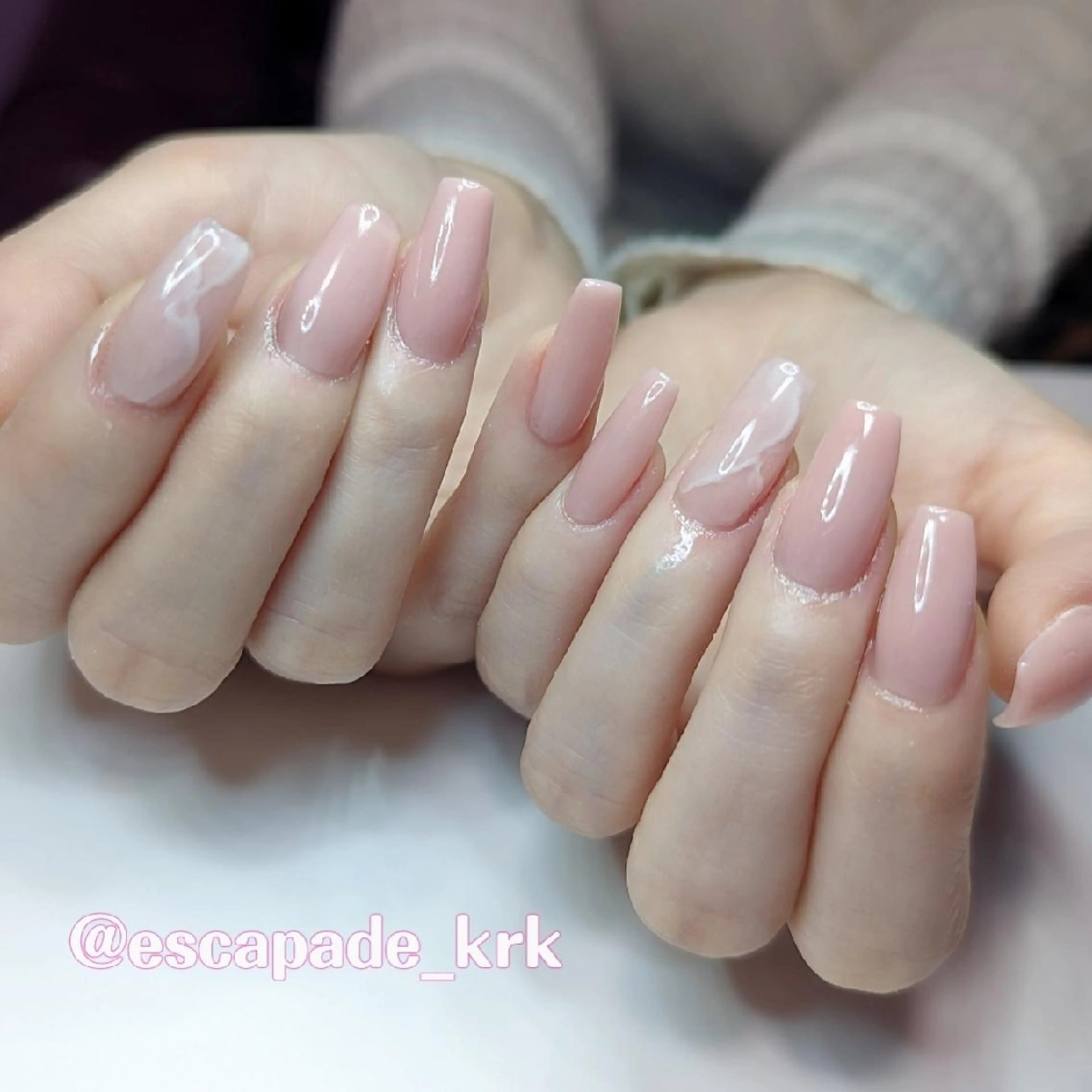 セミロング ネイル ハンドネイル クロキ 。のネイルデザイン