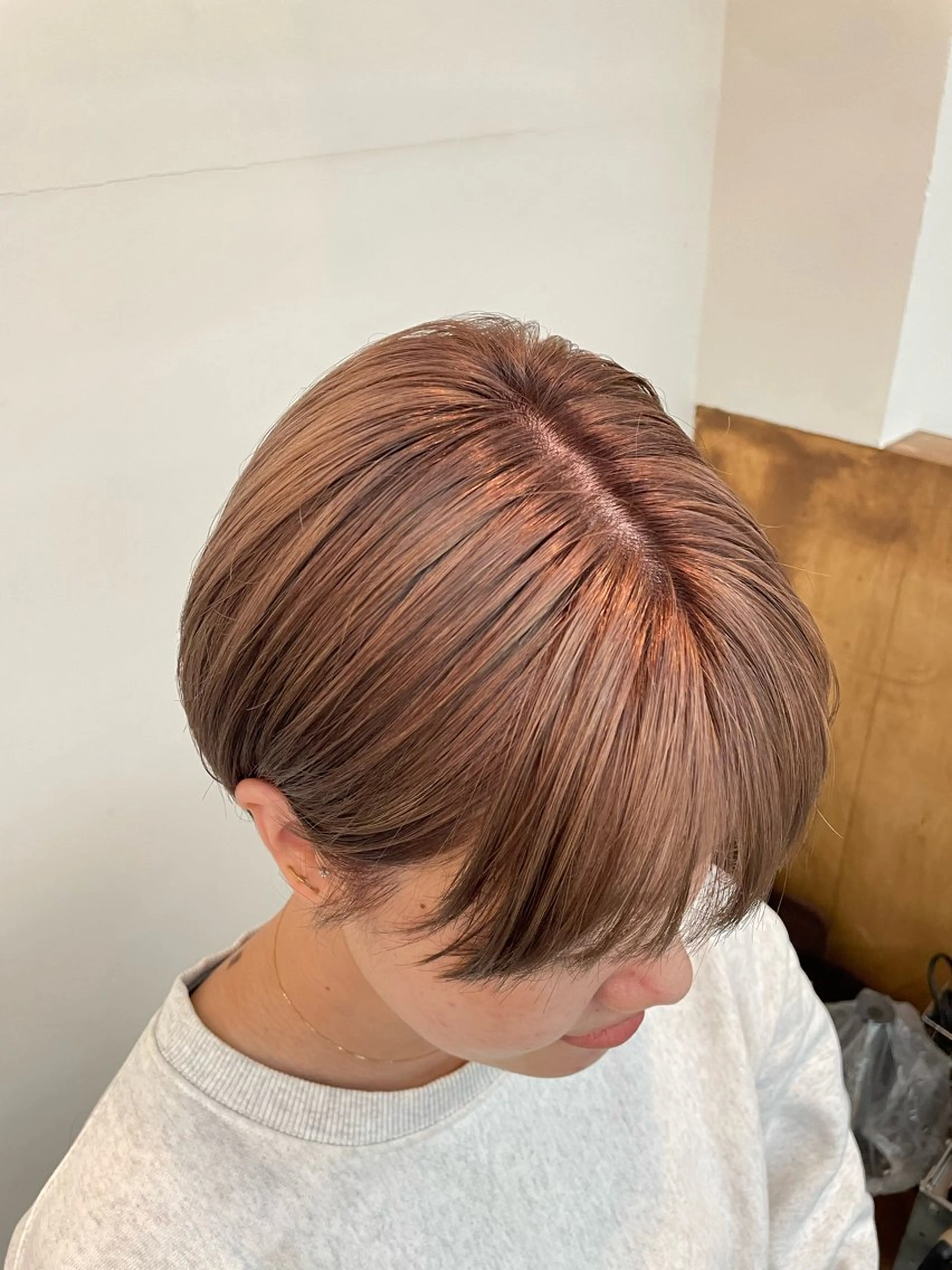 ショート カラー ブリーチ グレージュ カット ヘアカラー 慎太朗/メンズカット /メンズパーマのヘアスタイル