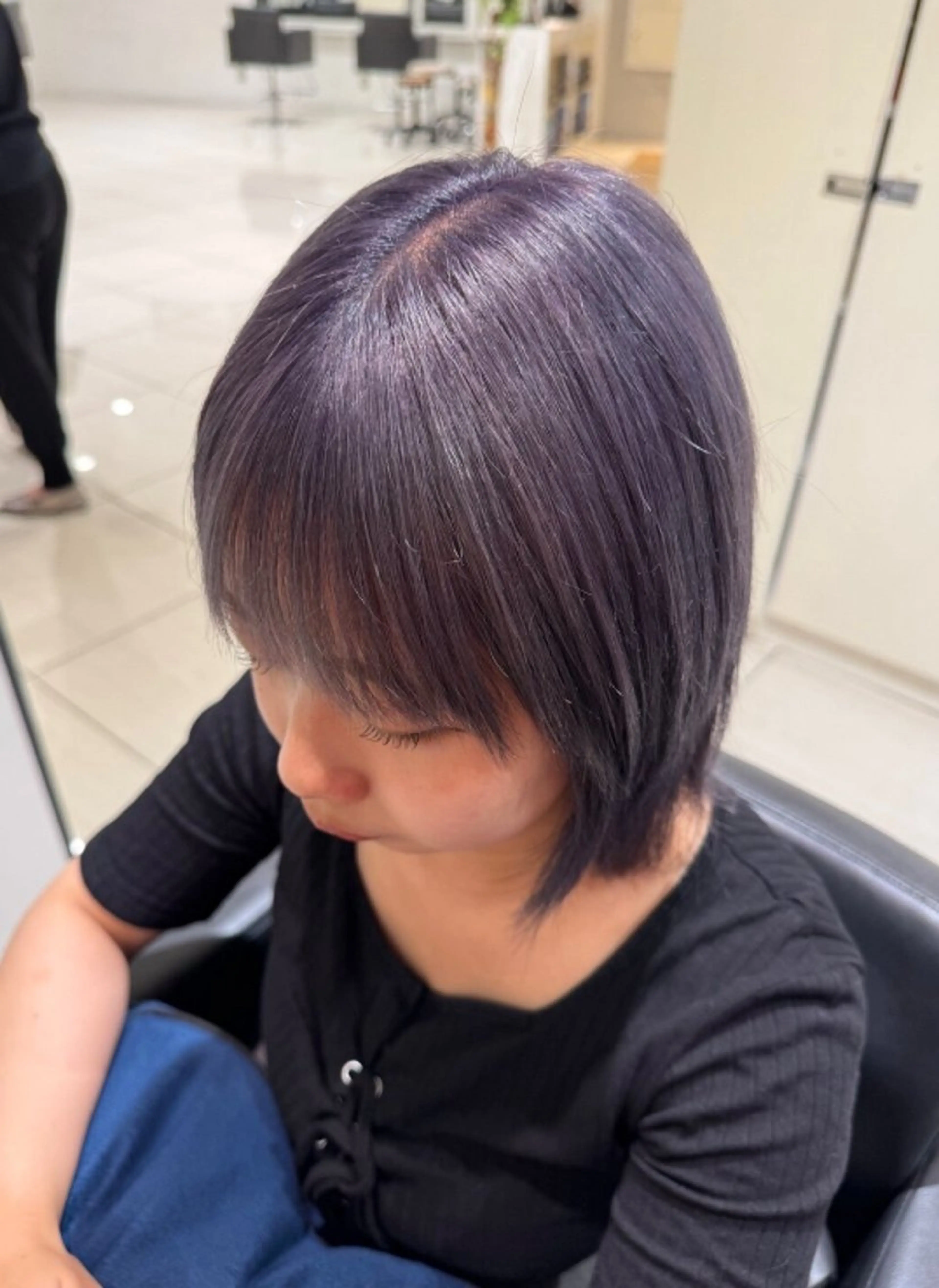 ミディアム カラー ラベンダーカラー シルバー は る か モデル募集中のヘアスタイル