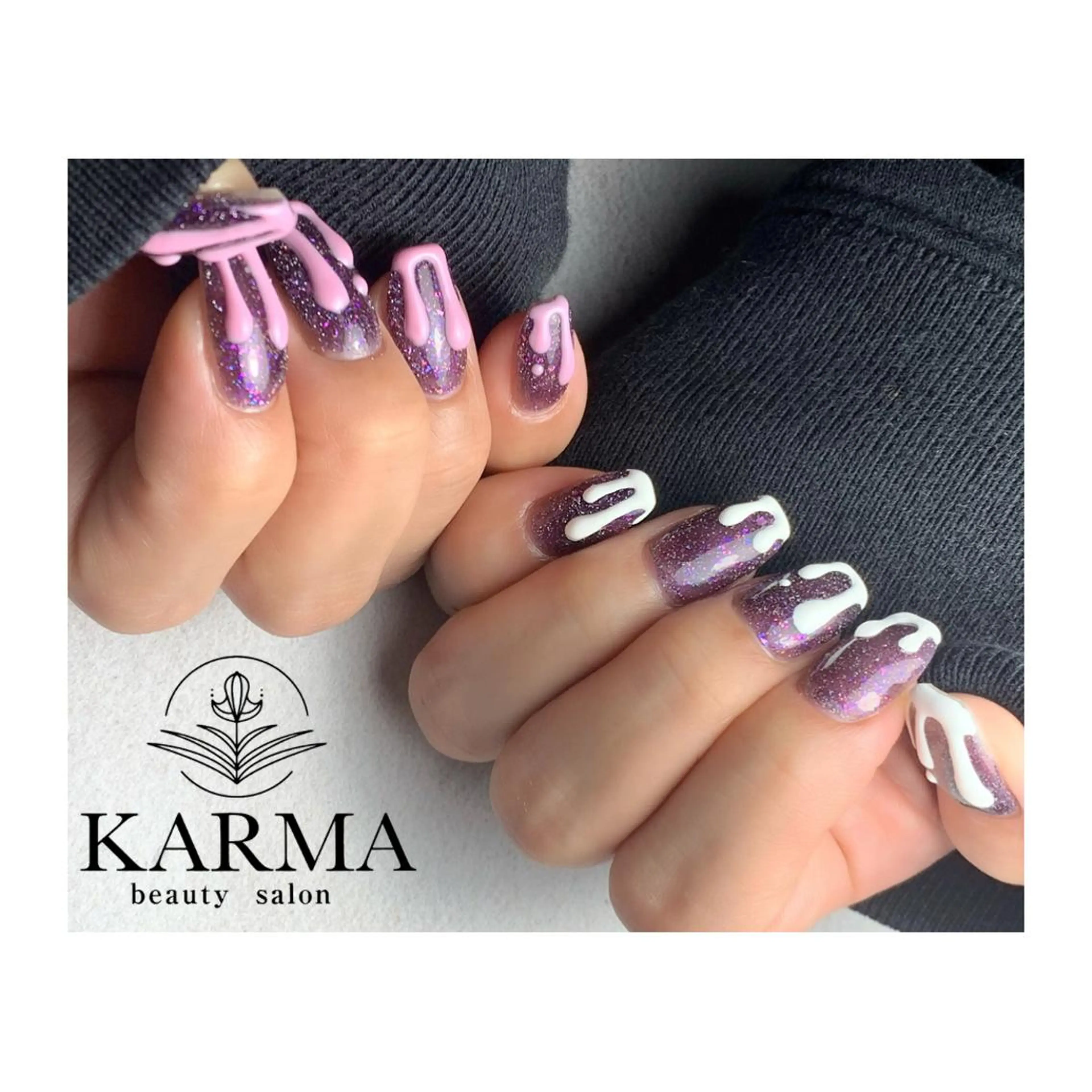 ロング カラー ネイル KARMA salonのネイルデザイン