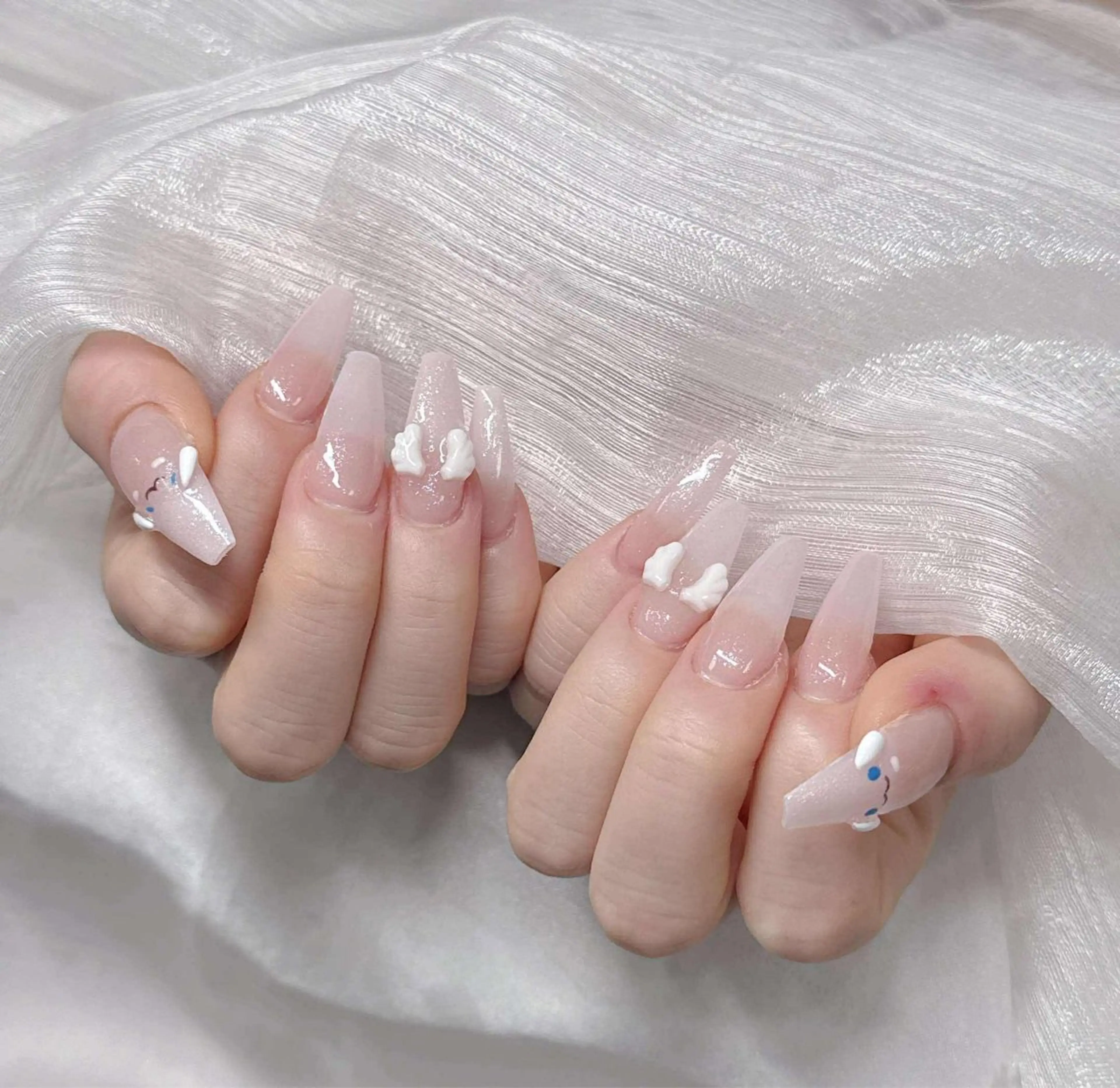 ネイル 長さ出し グラデーション 卒業式 キラキラネイル マグネットネイル ハンドネイル Lee Nailsのネイルデザイン