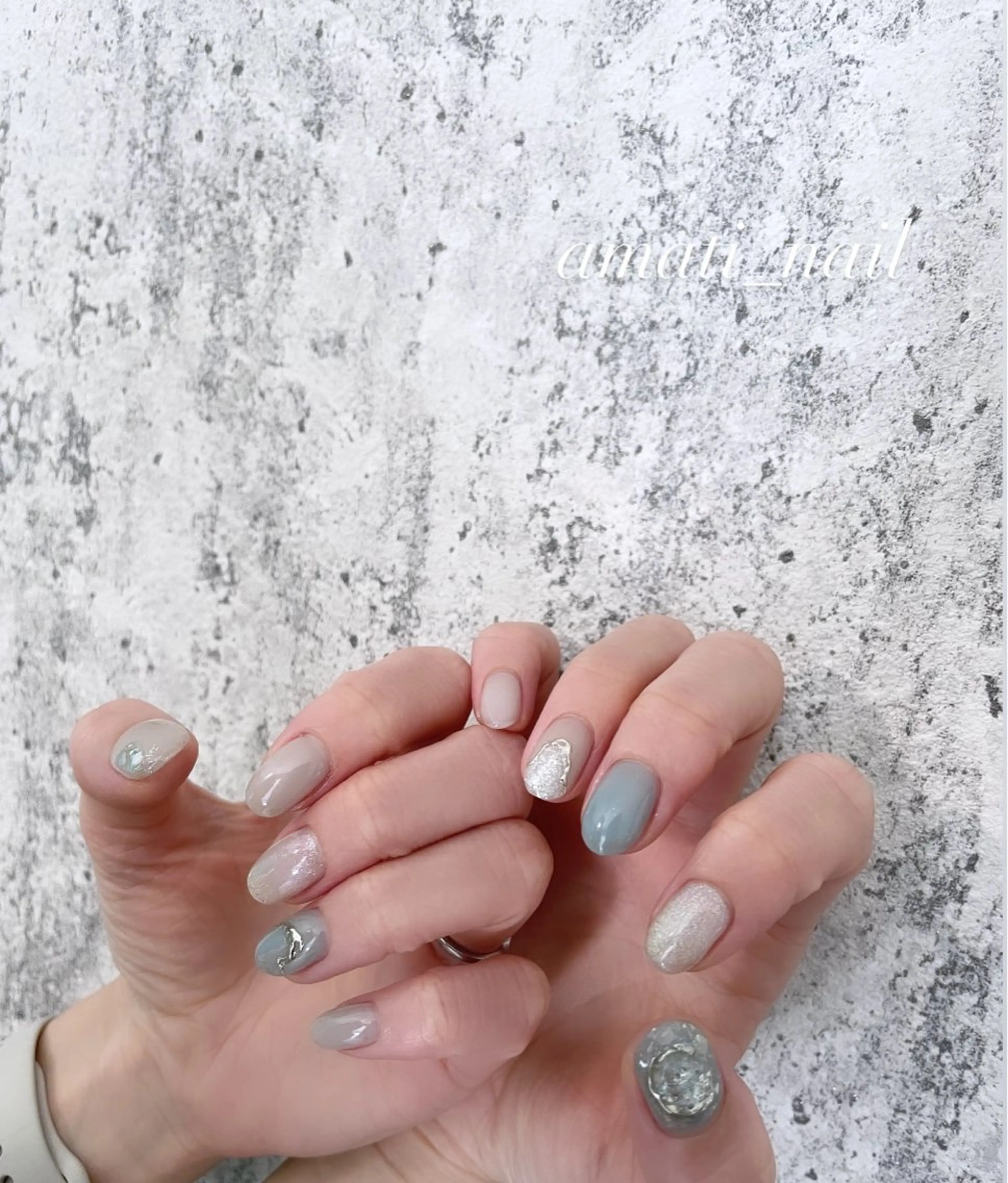 ネイル フットネイル ジェルネイル マグネットネイル ミラーネイル ニュアンスネイル ハンドネイル amati_nail TAKAKOのネイルデザイン