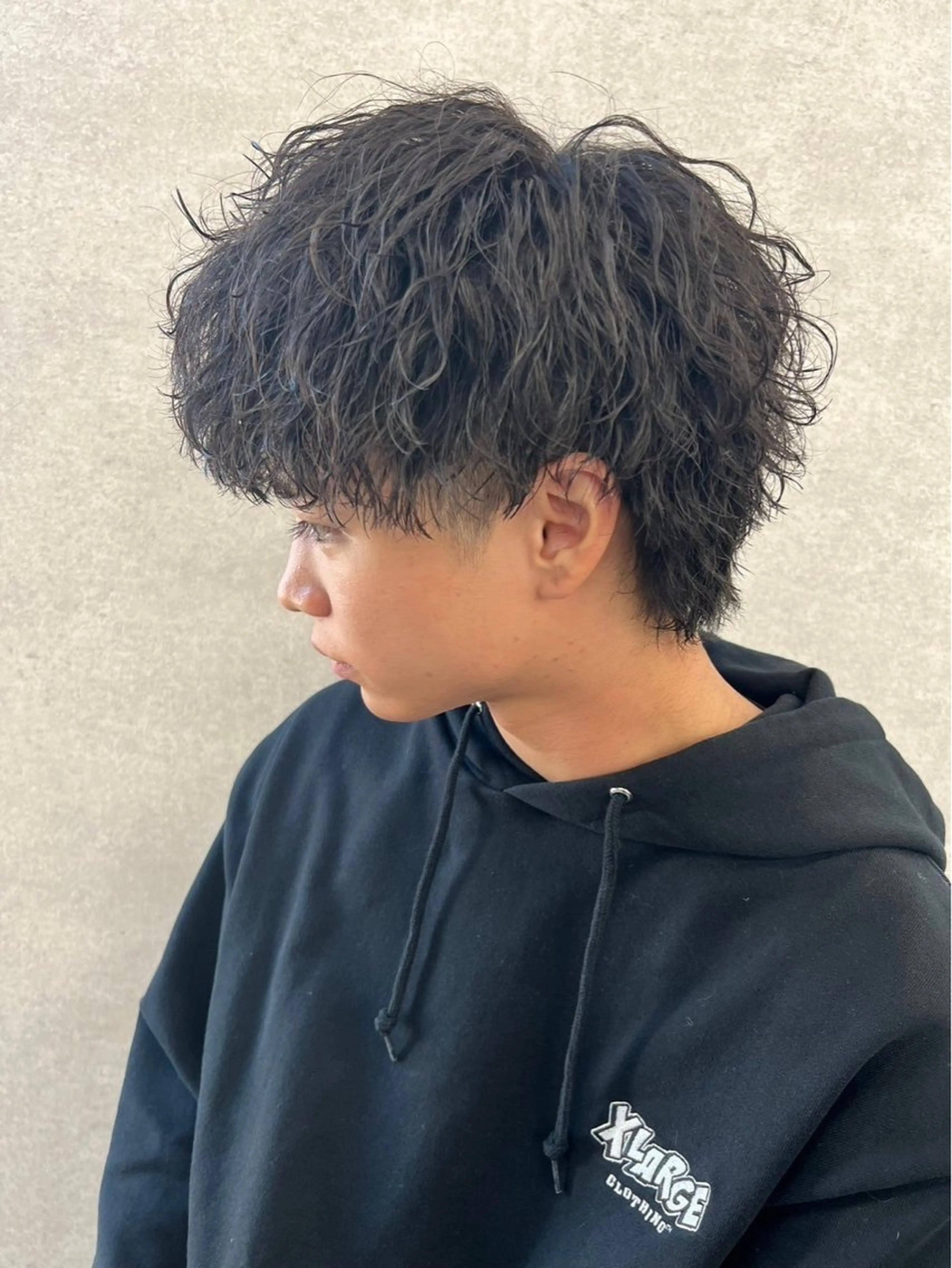 ショート パーマ メンズ *モデル募集🤍横浜 透明感カラー🫧のヘアスタイル