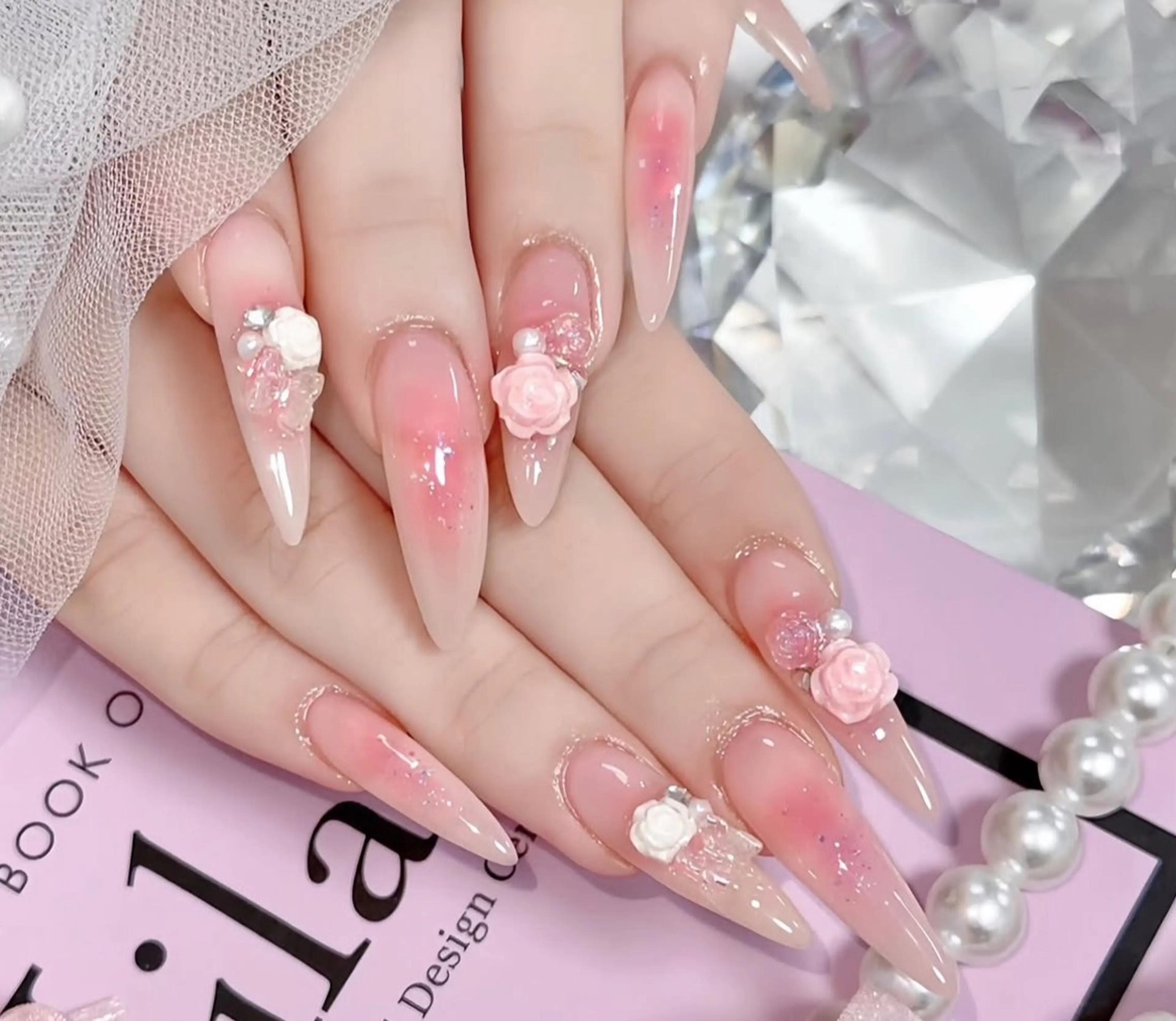 ネイル アートネイル 成人式 ジェルネイル ニュアンスネイル 夏ネイル ハンドネイル H.baby Nai Salon所属・neco H.babynailのネイルデザイン