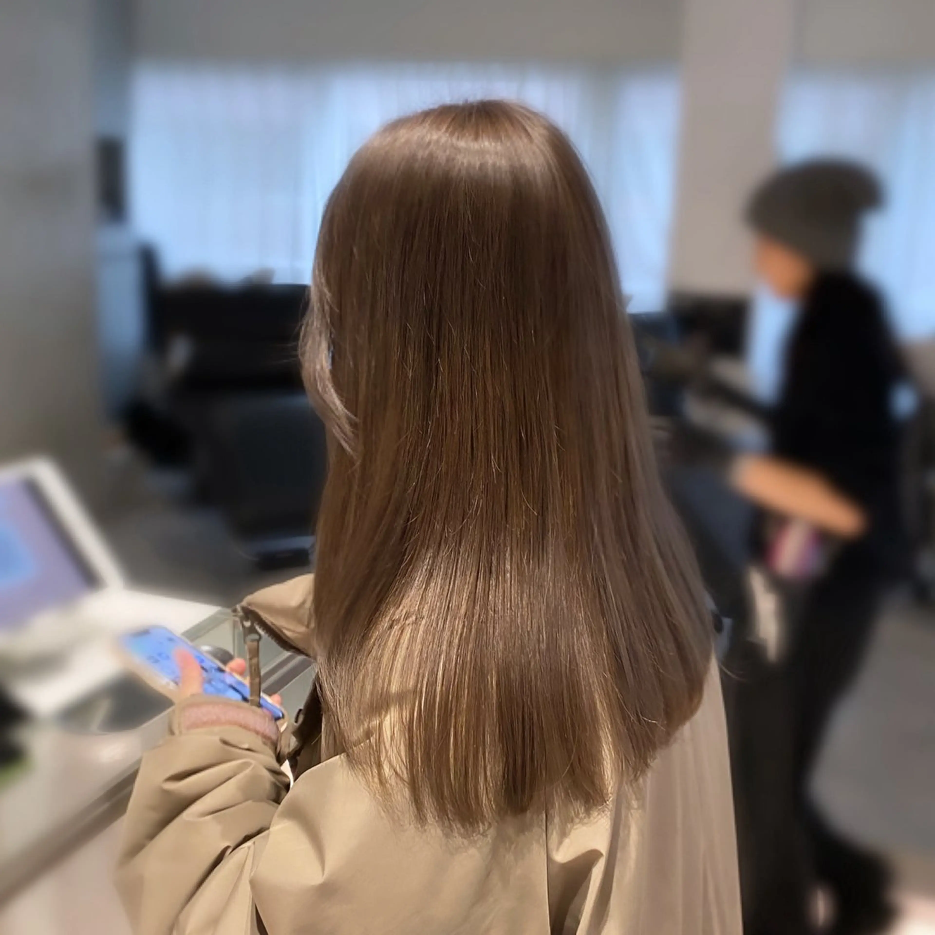 ロング カラー カット ヘアカラー トリートメント ヘッドスパ ヘアセット 小顔ショート✨️ RIEのヘアスタイル
