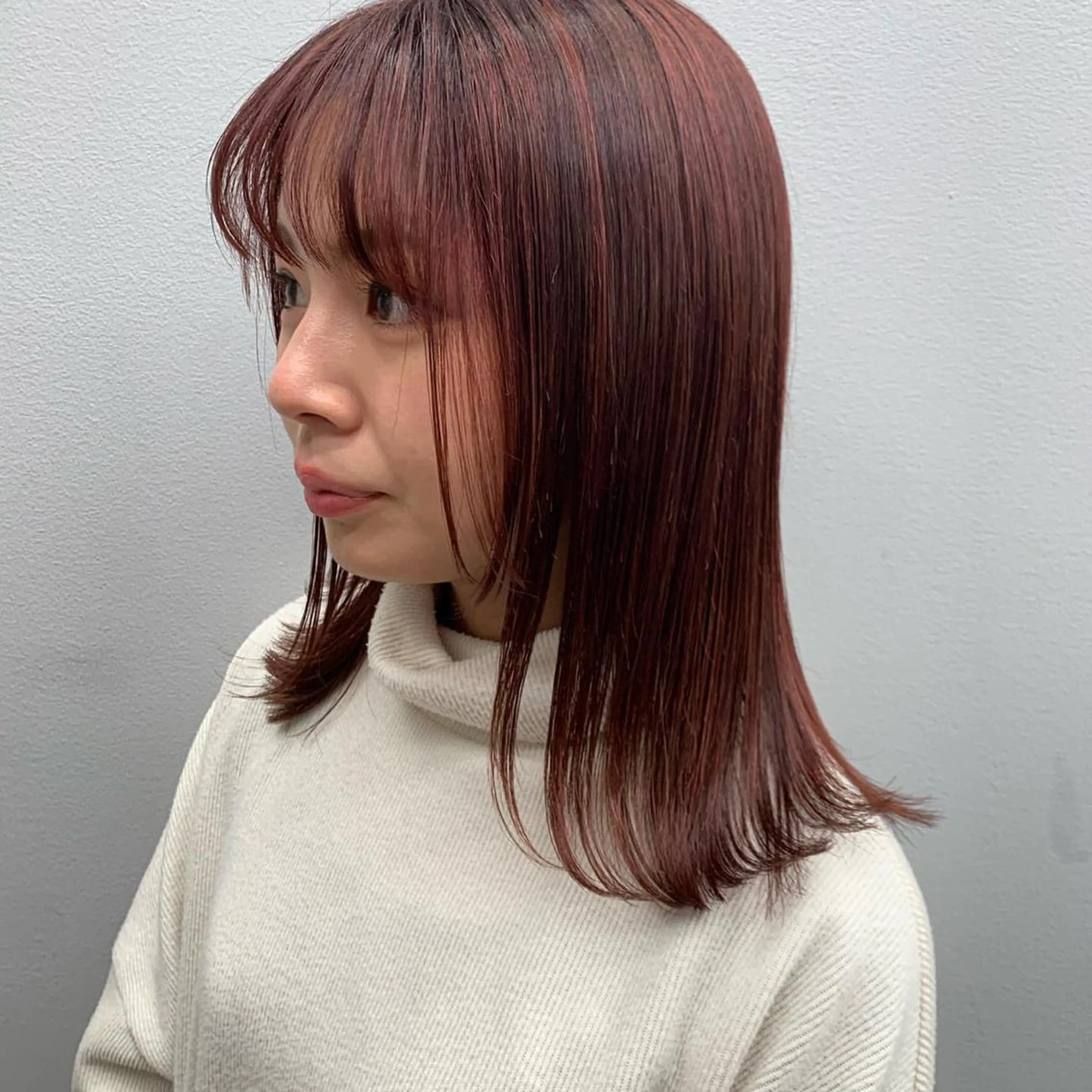 ミディアム カラー mihoko/ ニュアンスパーマのヘアスタイル
