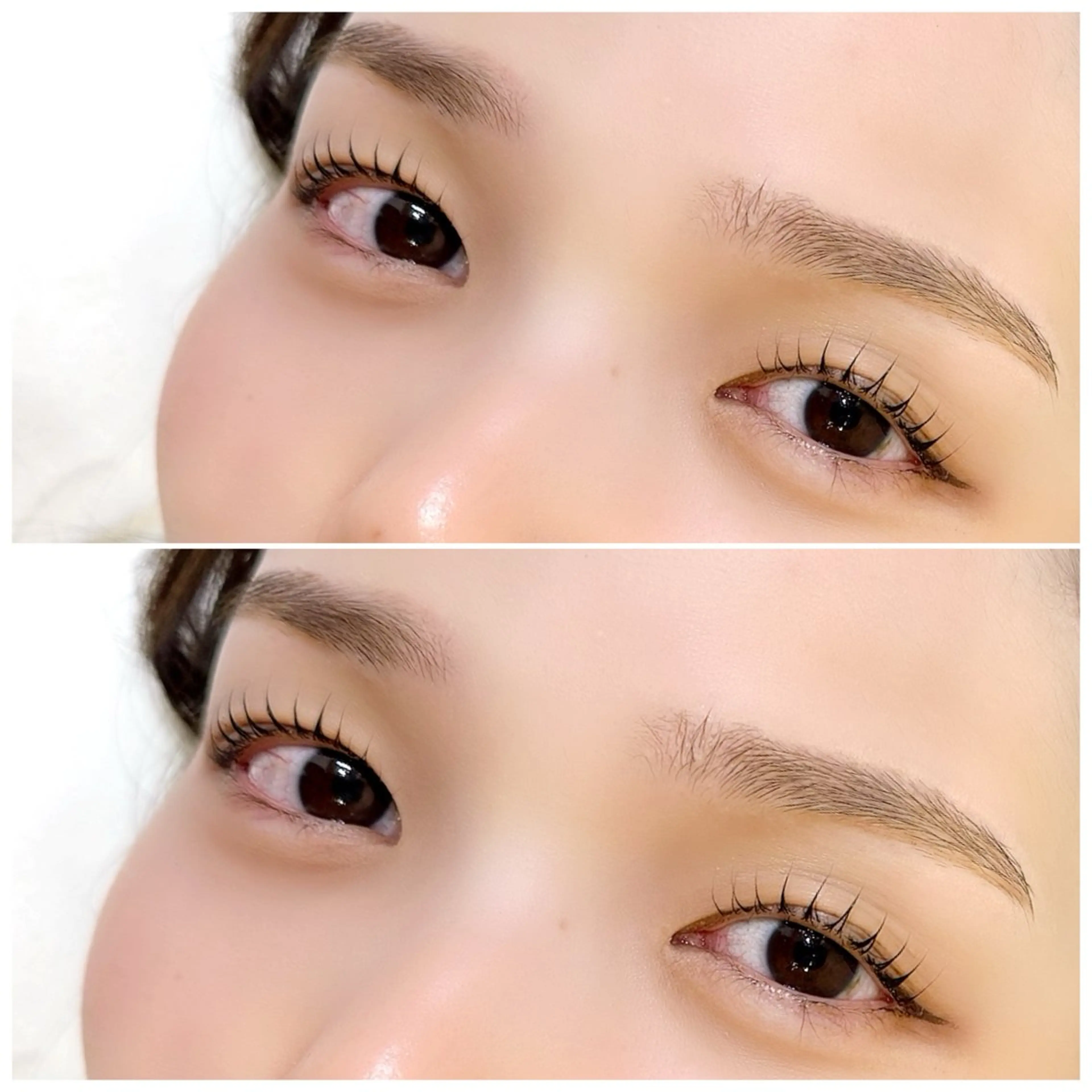 【大人気】まつ毛パーマ(上)+美眉アイブロウwax°ʚ🎀ɞ°.の写真