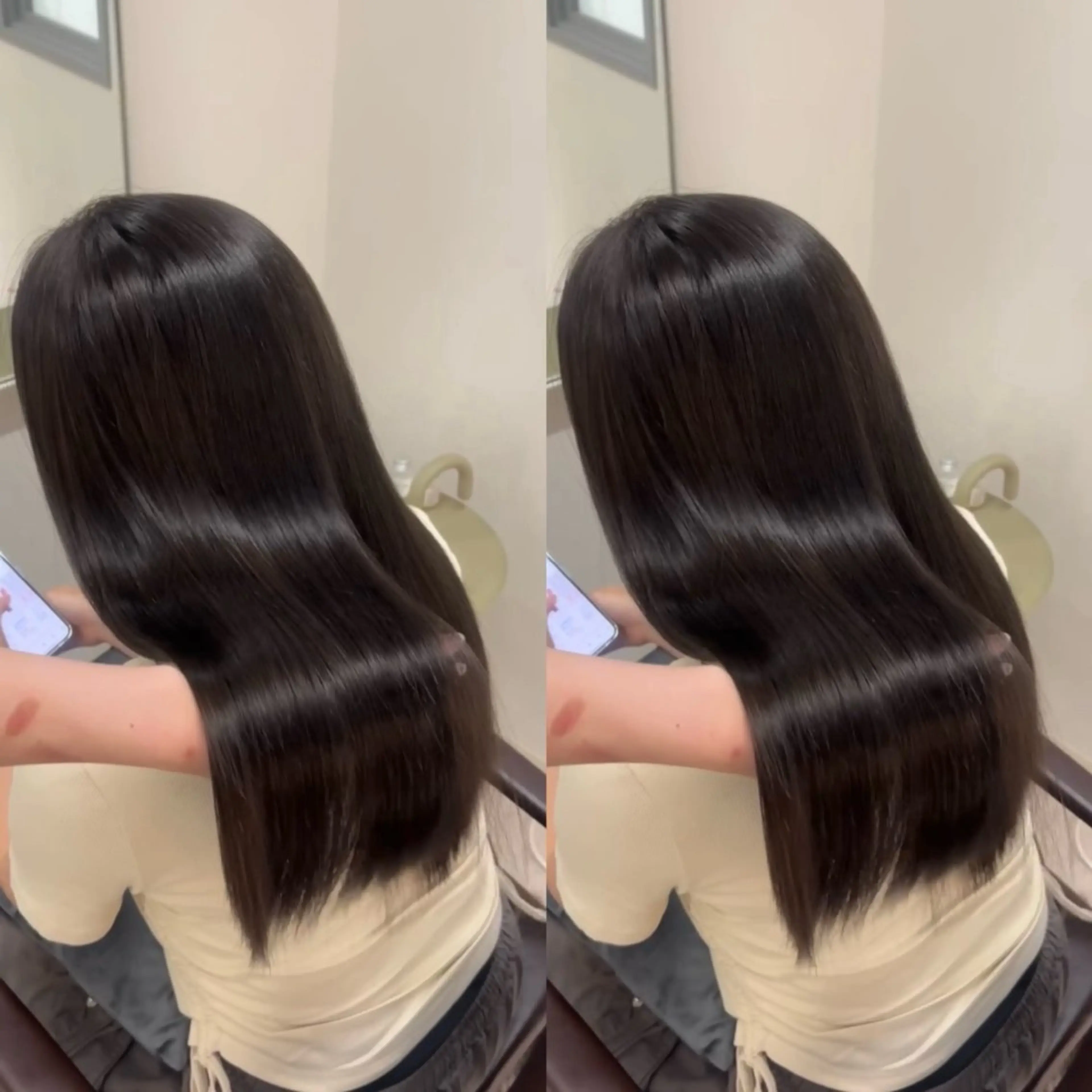 ロング カラー パーマ キッズ ブリーチ ハイトーンカラー 縮毛矯正 ストレートパーマ カット ヘアカラー 縮毛矯正 トリートメント ヘッドスパ 💖渋谷さくら/ 透明感/髪質改善💖のヘアスタイル