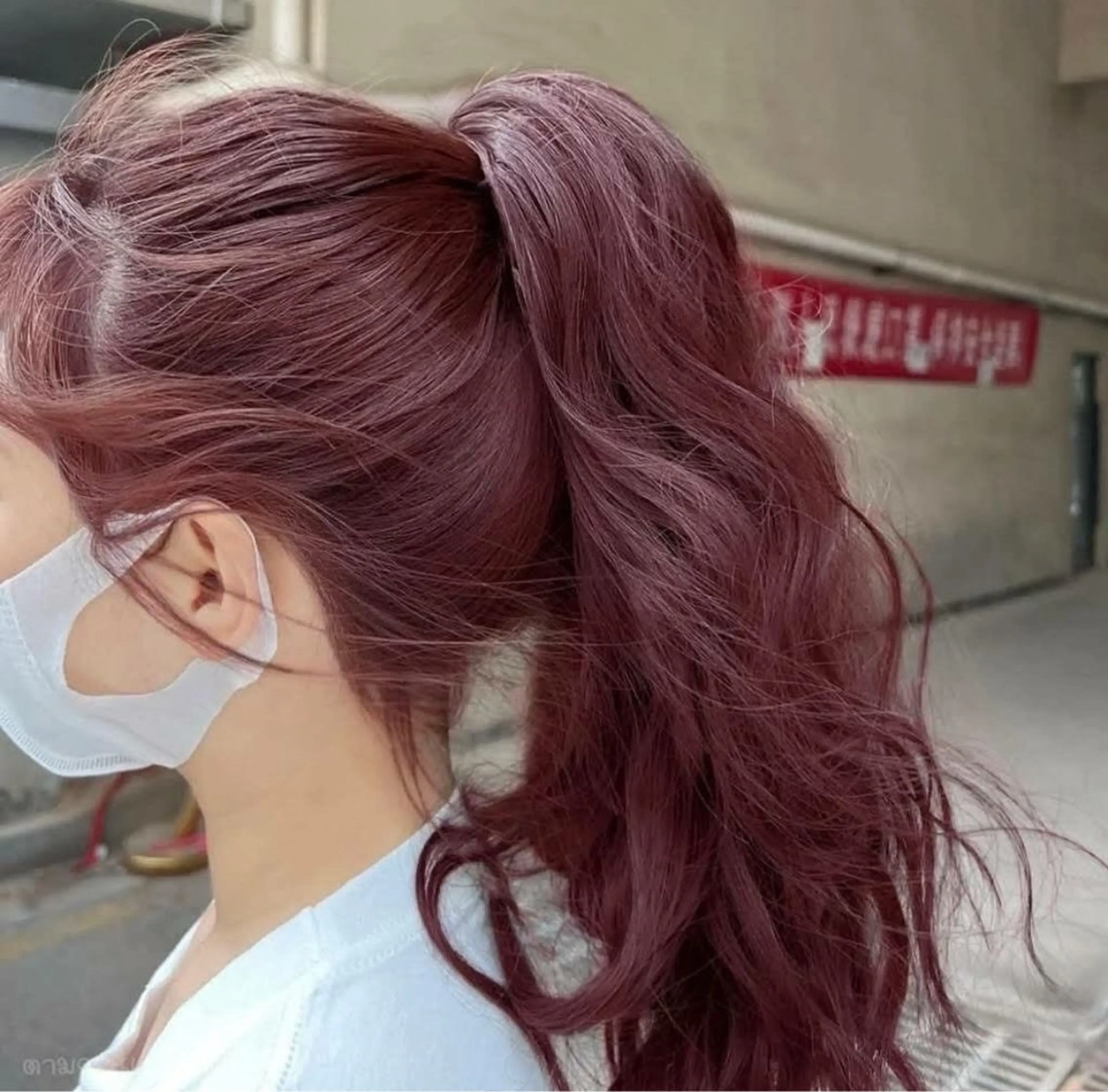 ロング カラー ヘアカラー ブリーチなし🍒中韓 /縮毛 つや髪🍒のヘアスタイル