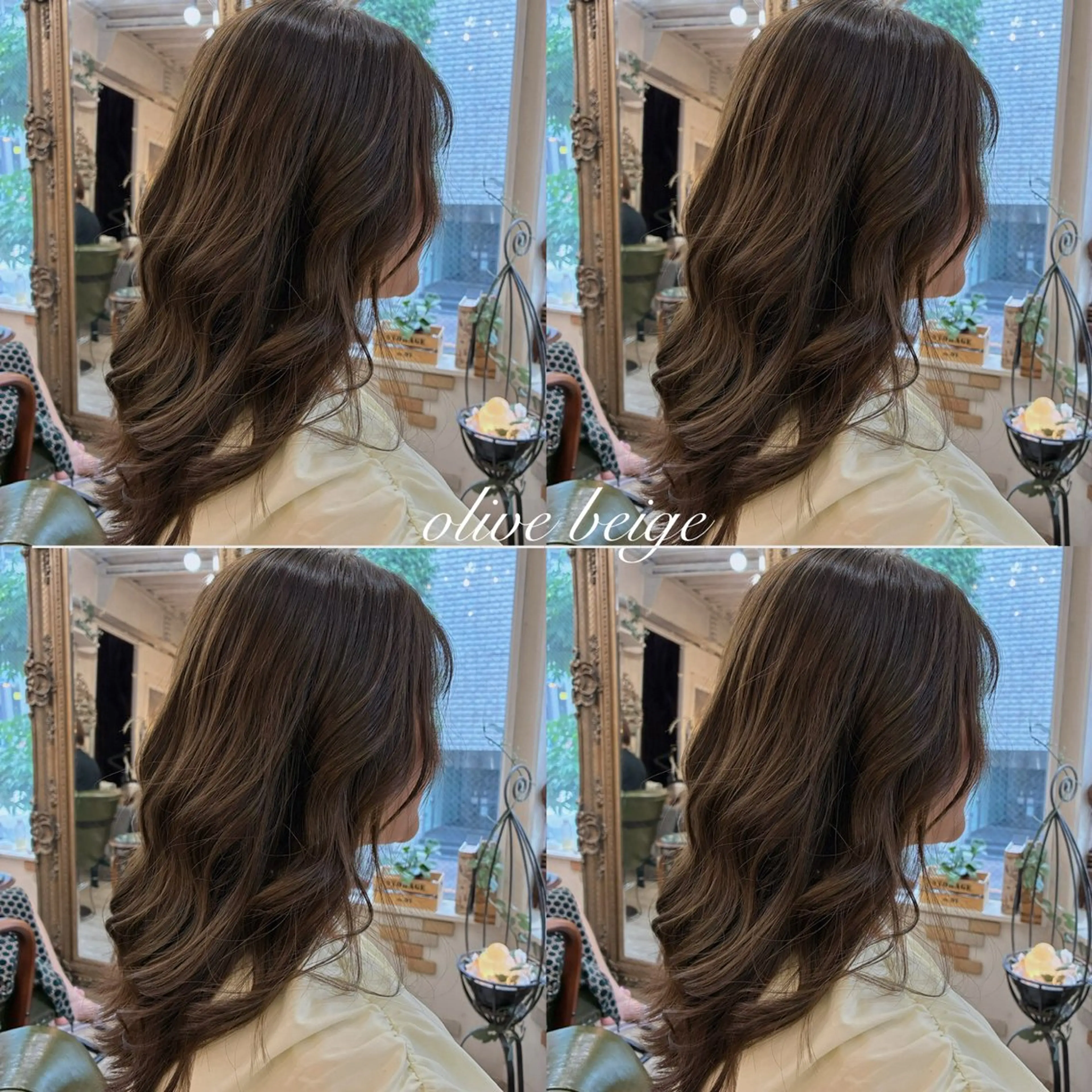 セミロング ヘアカラー ❤︎大人シック ベージュrihoのヘアスタイル