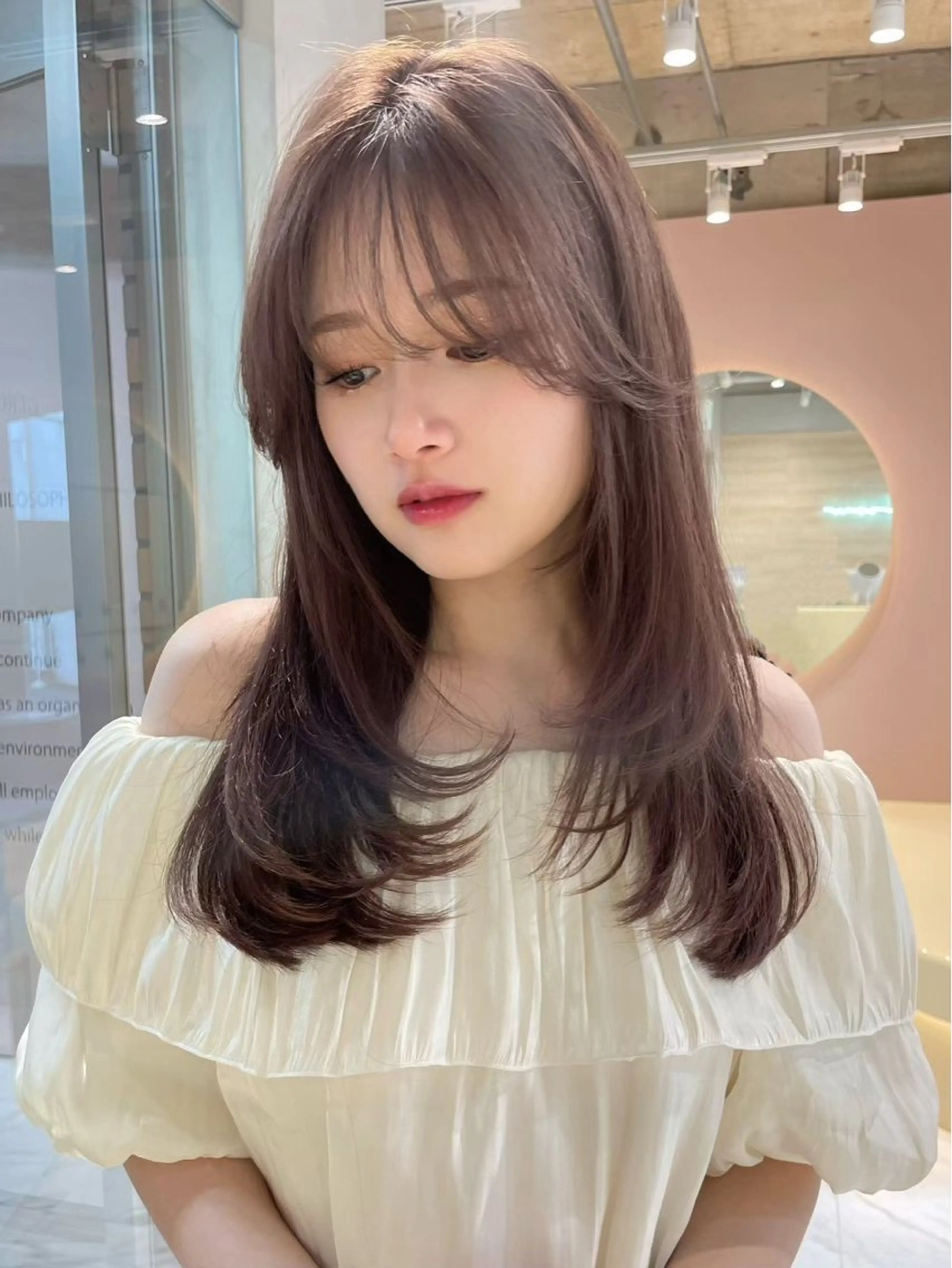 ロング ブリーチなしW🎀 髪質改善/はのんのヘアスタイル