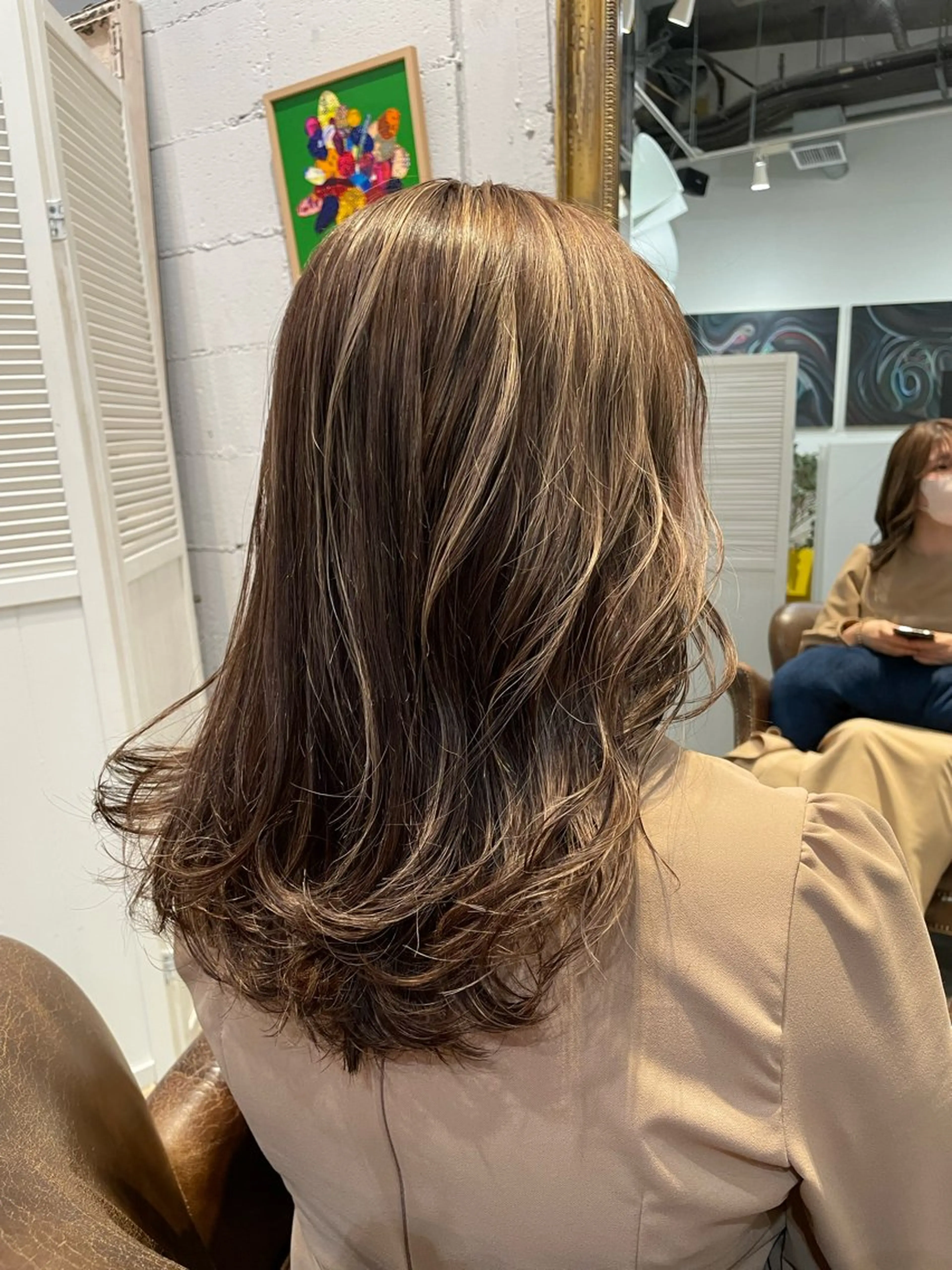 セミロング カラー 増井 歩夢のヘアスタイル