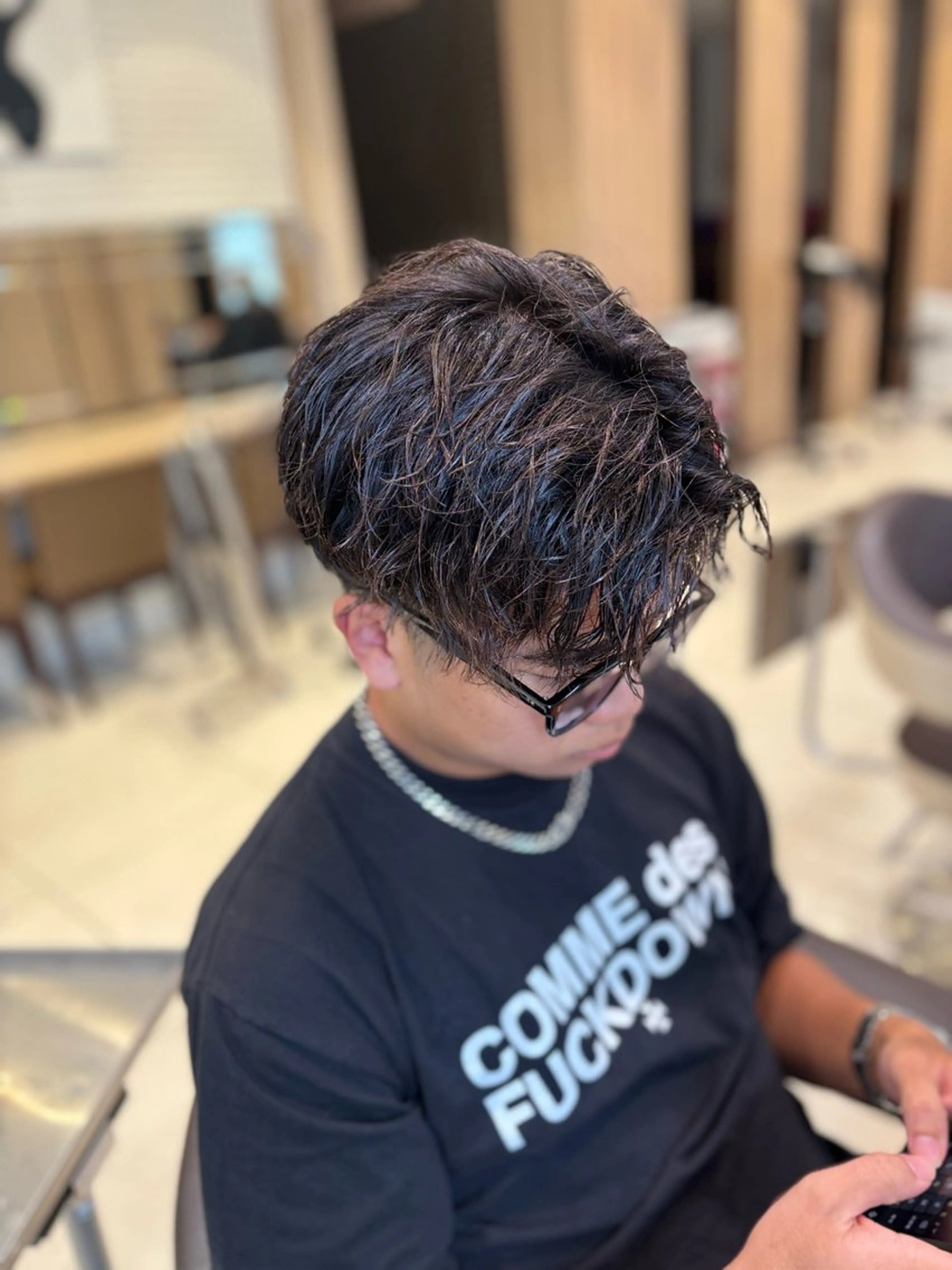 パーマ メンズ メンズパーマ メンズツイストパーマ ツイストパーマ カット パーマ 波巻きスパイラル・ カルマ/aoiのヘアスタイル