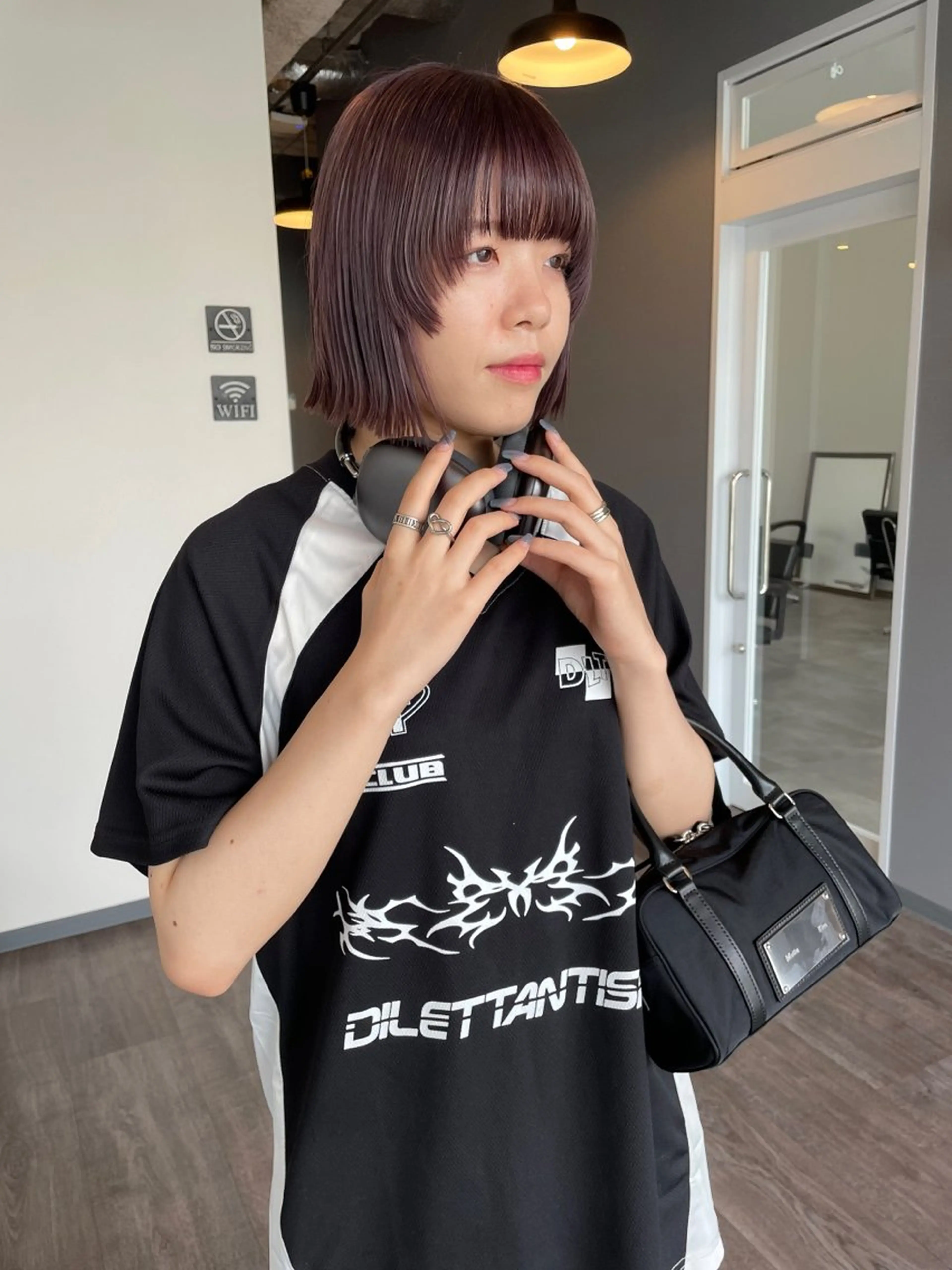 ミディアム カラー カット ヘアカラー iet.所属・ウルフ/ボブ/耳ツボ ジュエリー◎ricoのヘアスタイル