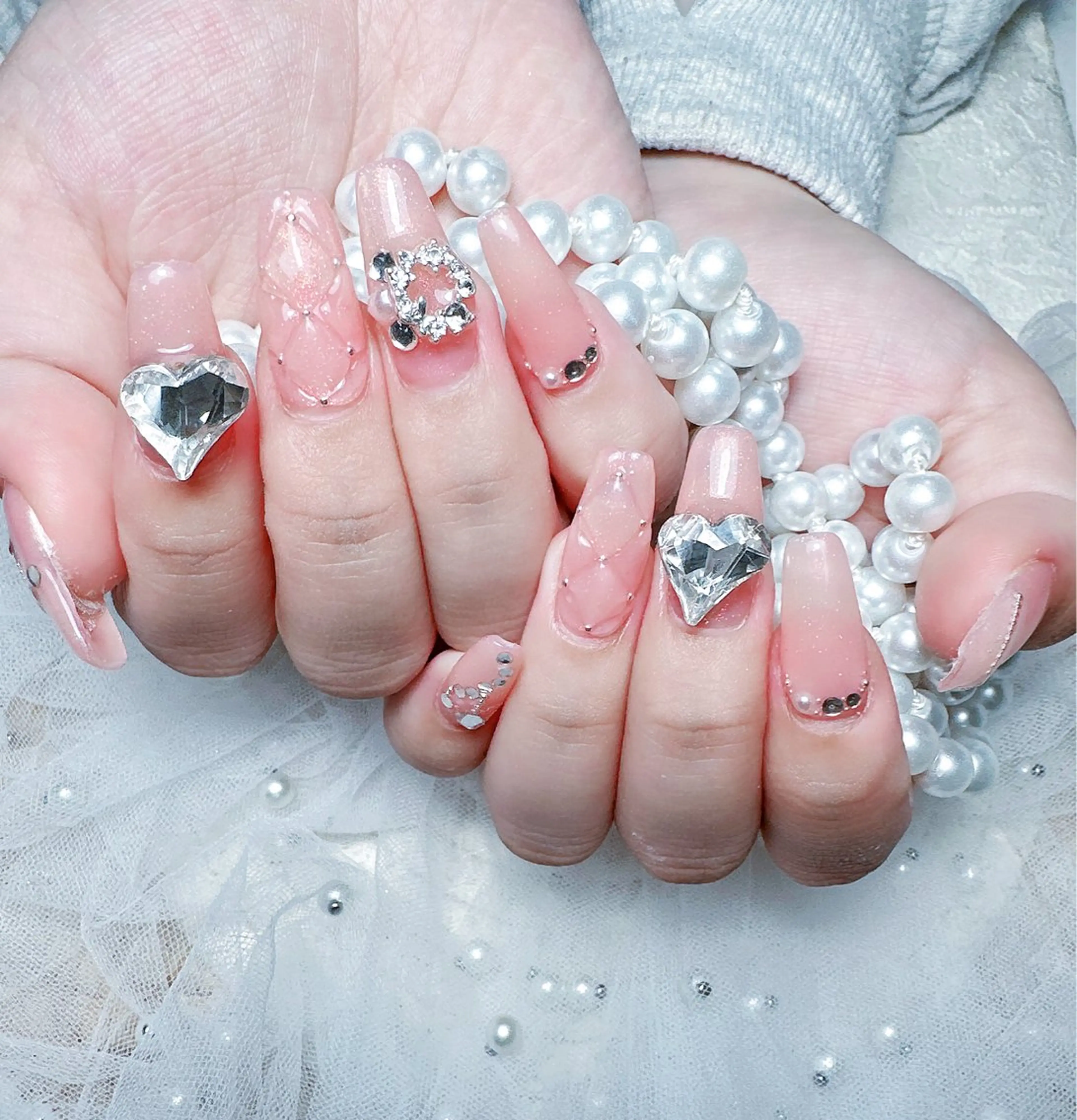 ネイル ハンドネイル M🌷nail 長さだし専門店のネイルデザイン
