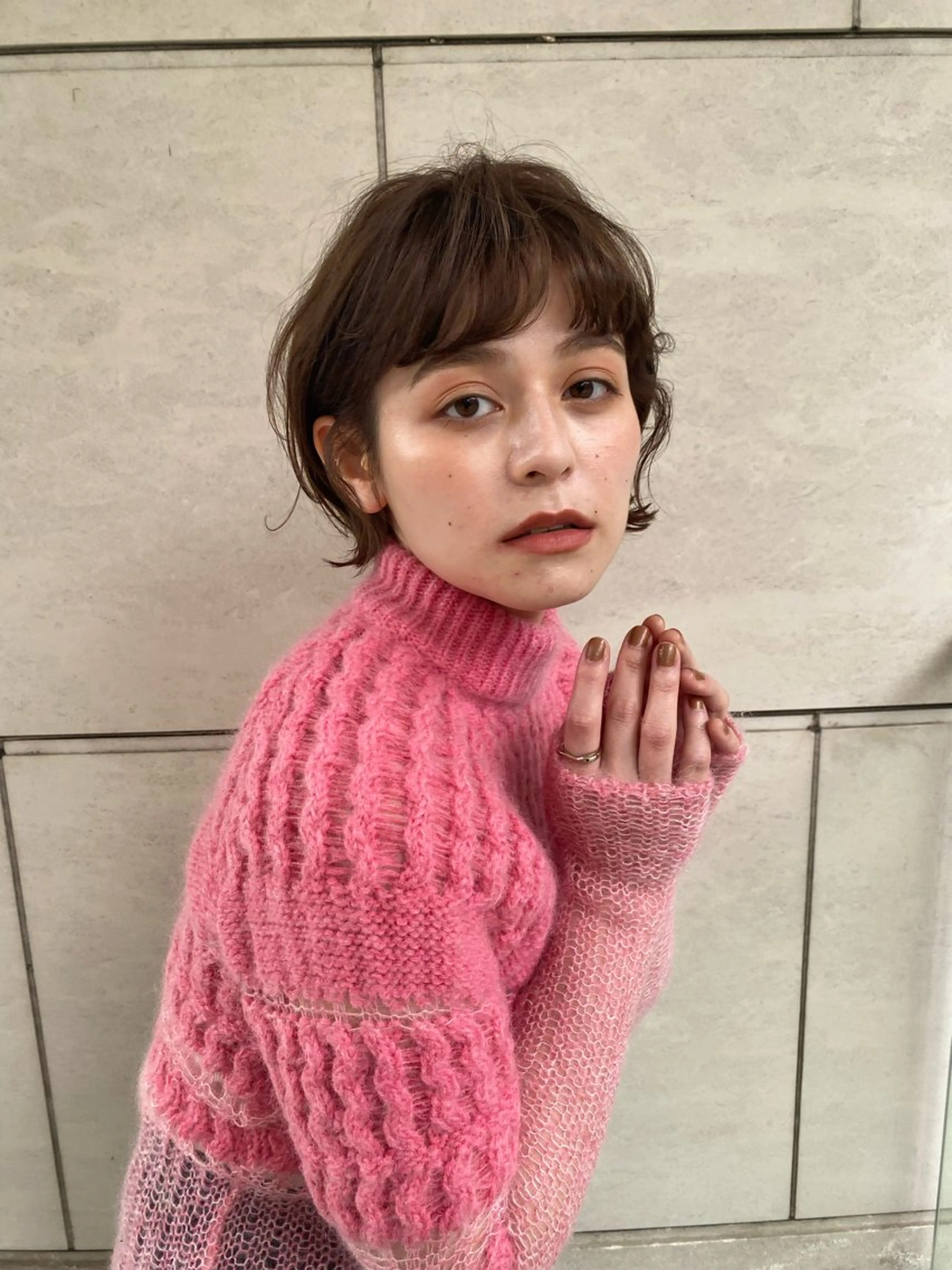 ショート 頭皮につけないカラー /白髪ぼかし/実加永のヘアスタイル