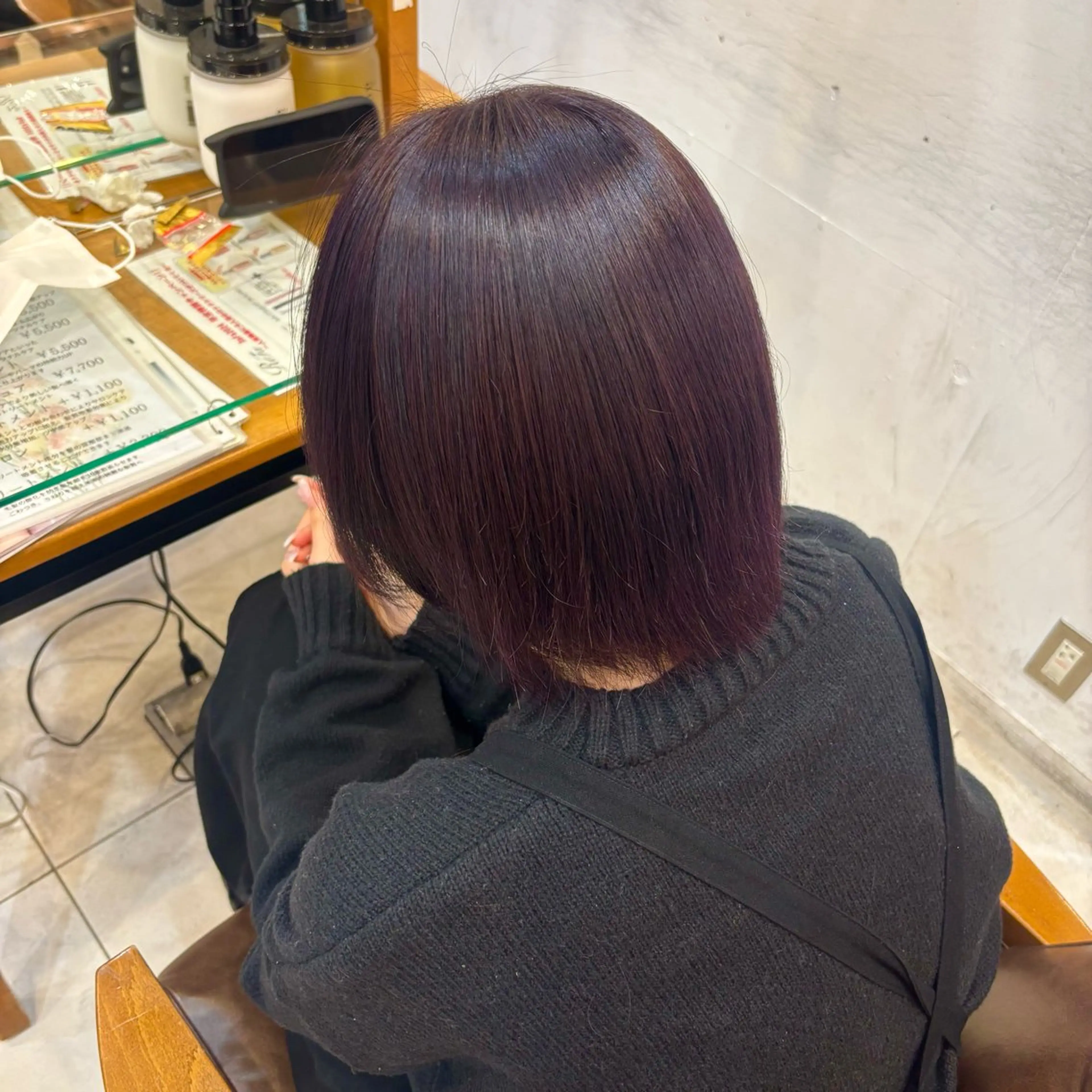 ショート カラー ラベンダーカラー ヘアカラー トリートメント 高橋 陽那のヘアスタイル