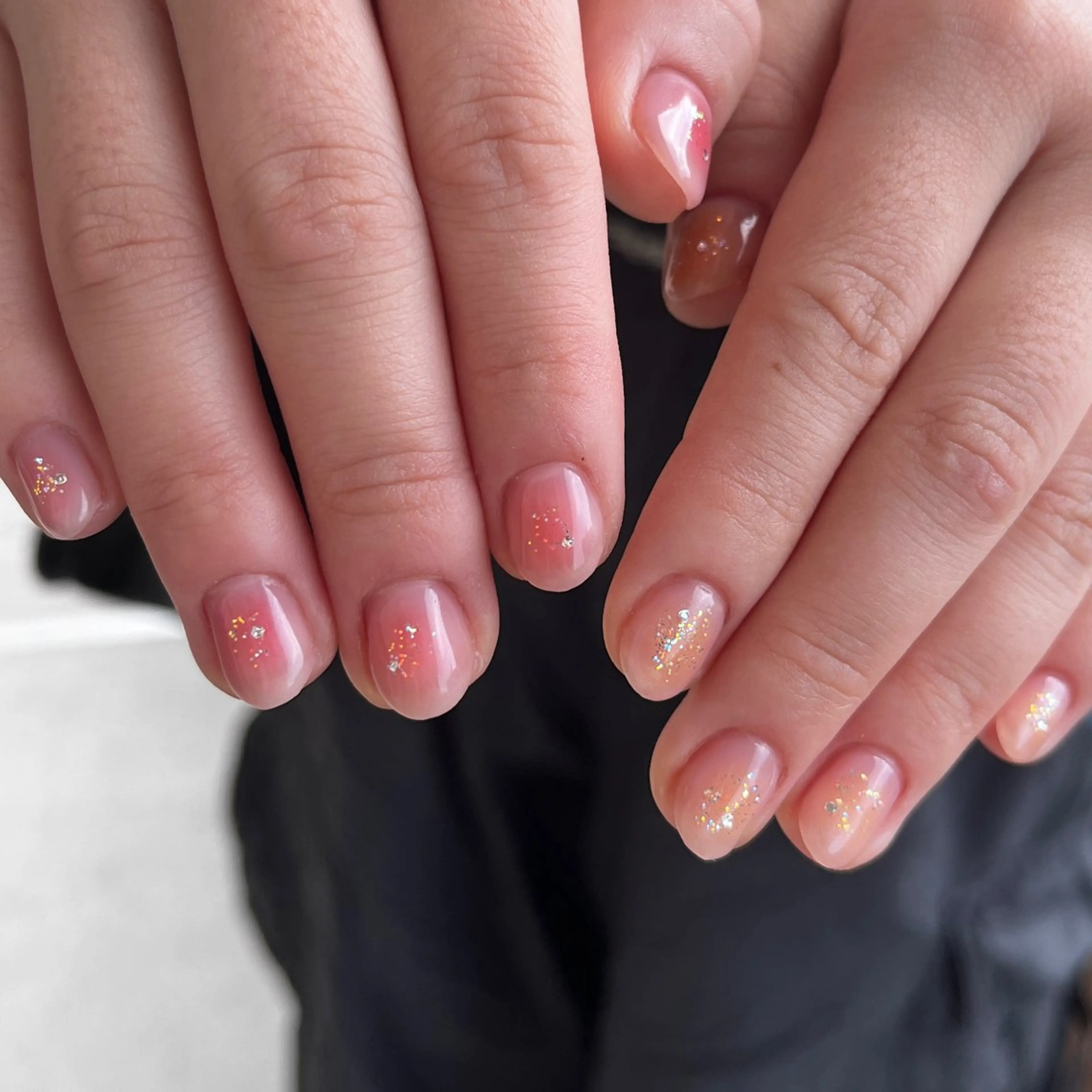 ネイル チークネイル ラメ(グリッター) ハンドネイル nail salon toki.のネイルデザイン