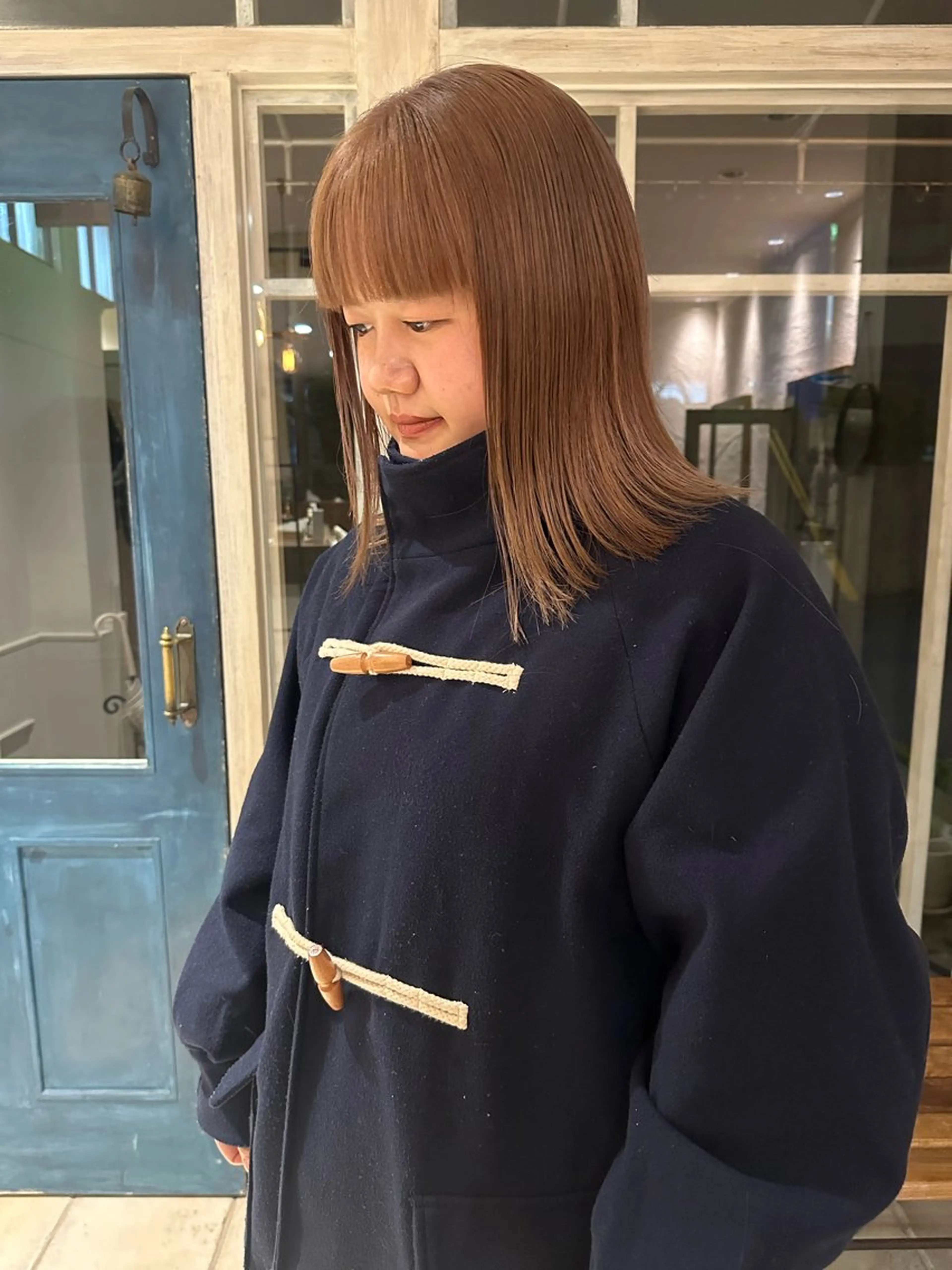 ミディアム カラー ベージュカラー ブリーチ Manaka🟤 Musiiik　今泉のヘアスタイル