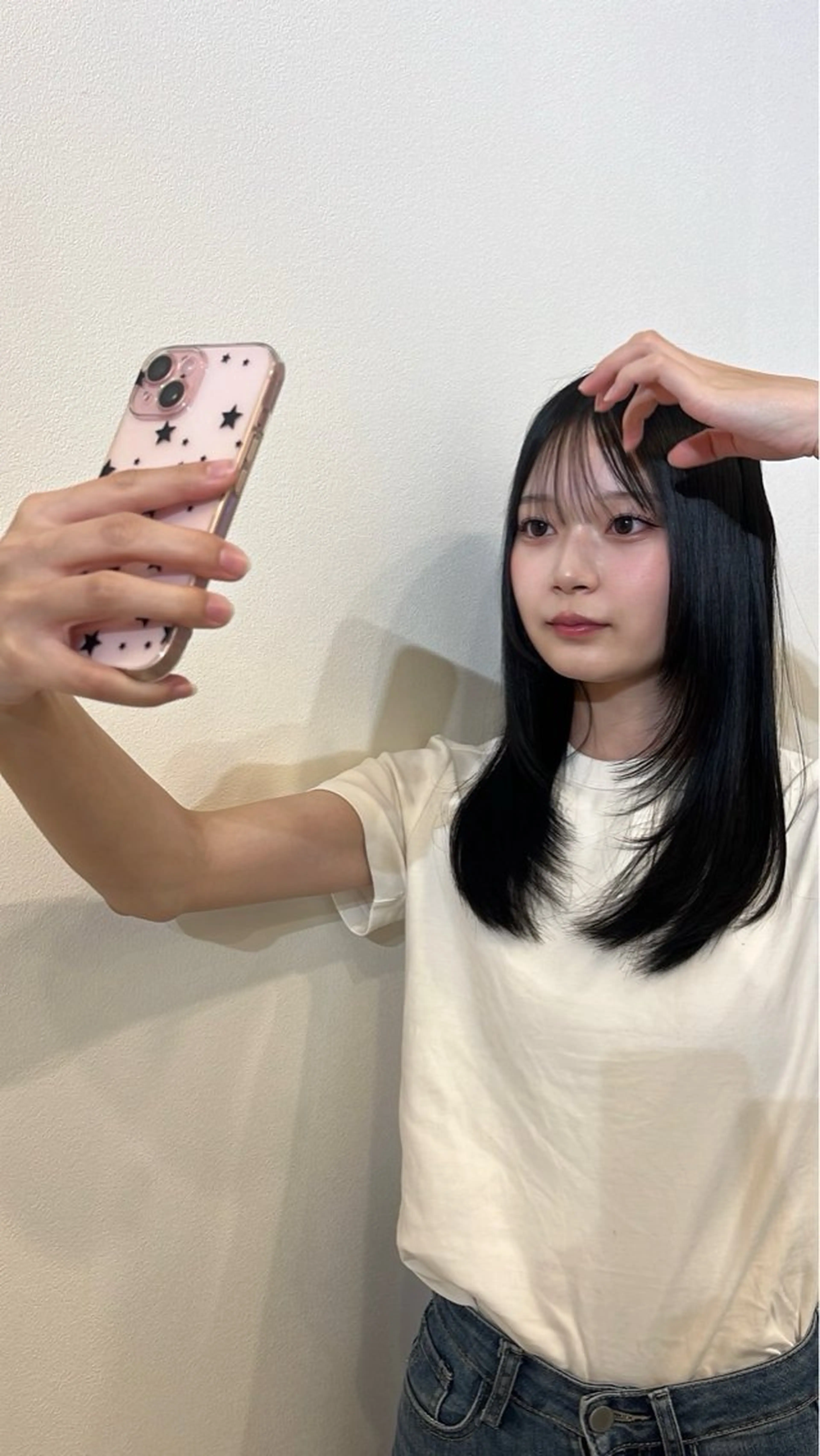 セミロング カラー 透明感カラー グレージュ ヘアカラー aoi/カラーモデル 募集🩵/QUON.のヘアスタイル