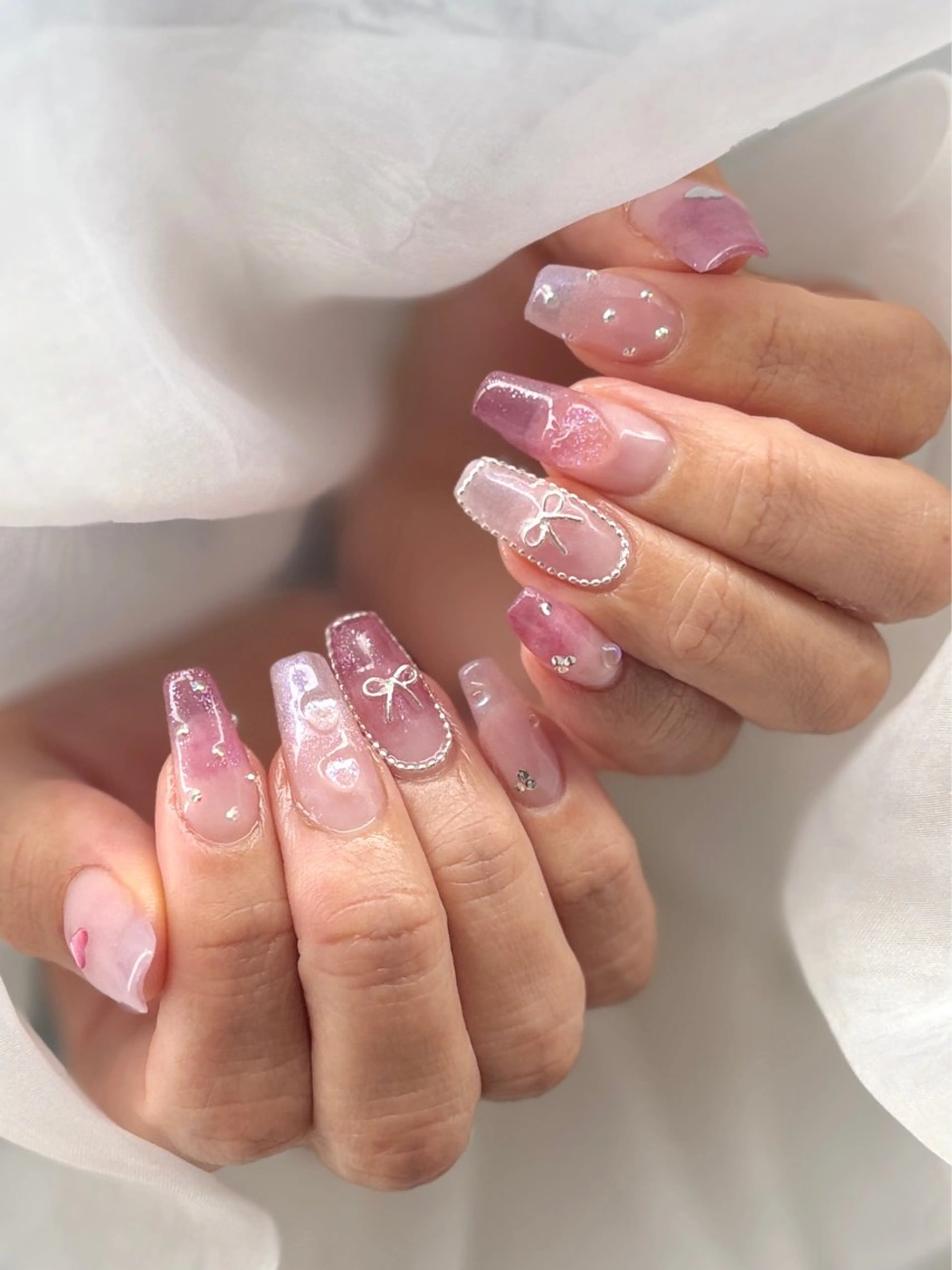 ネイル マグネットネイル ワンホンネイル ネイリスト CHIHALのネイルデザイン