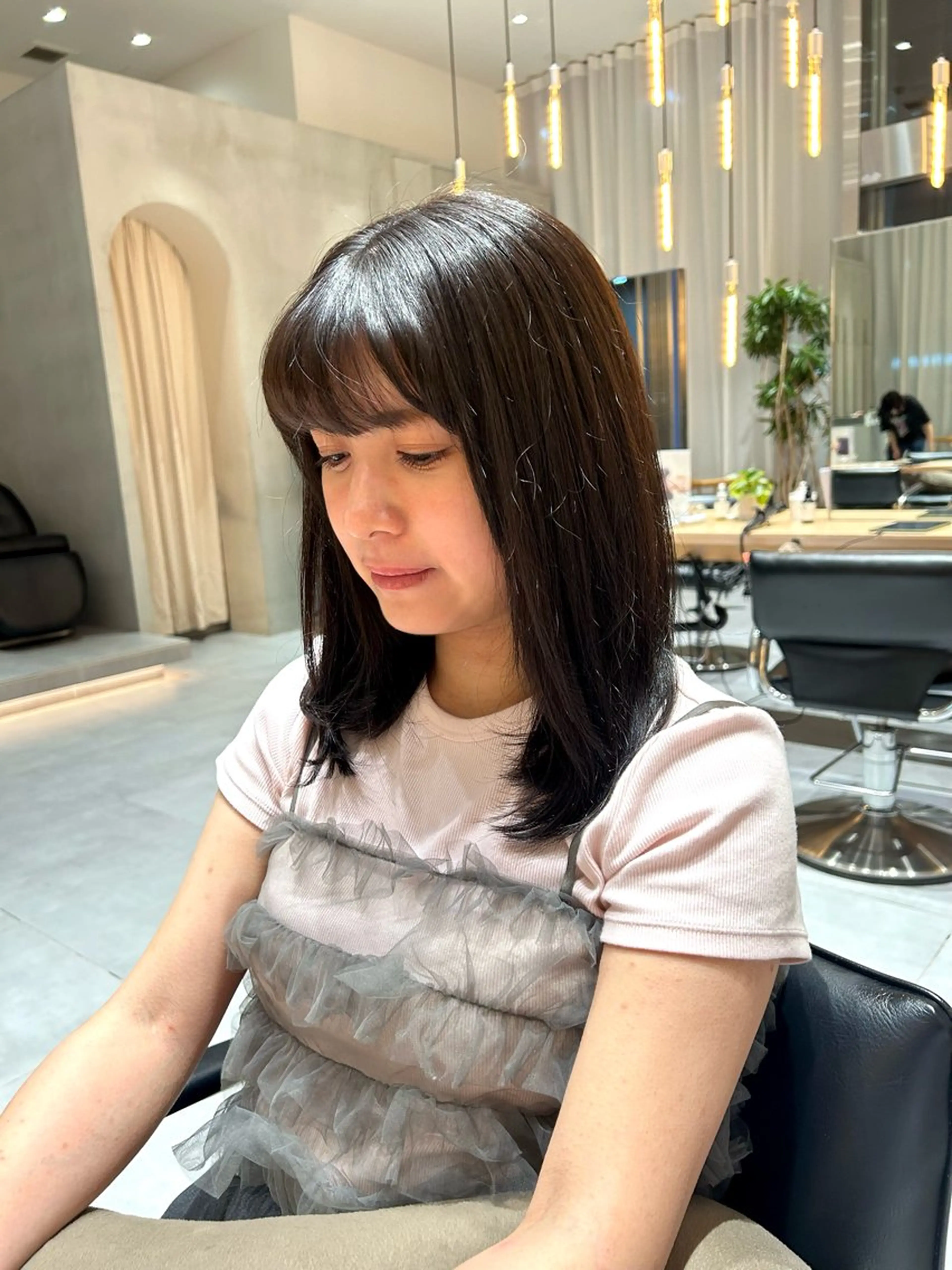 セミロング カラー ヘアカラー トリートメント ヘアセット 風香🪼レイヤー /透明感カラーのヘアスタイル