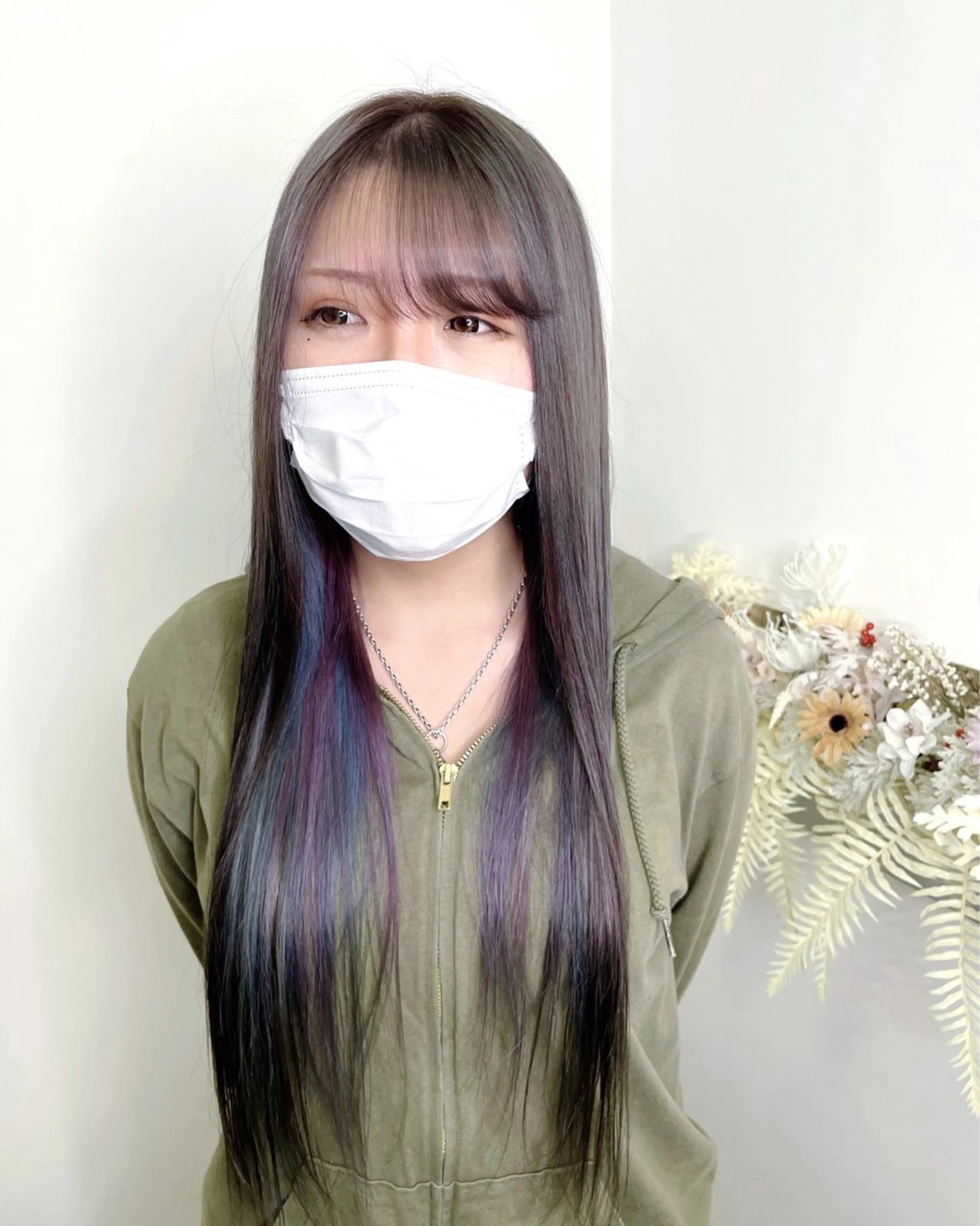 ロング カラー 透明感カラー エクステ エクステ 尾崎 弘和のヘアスタイル