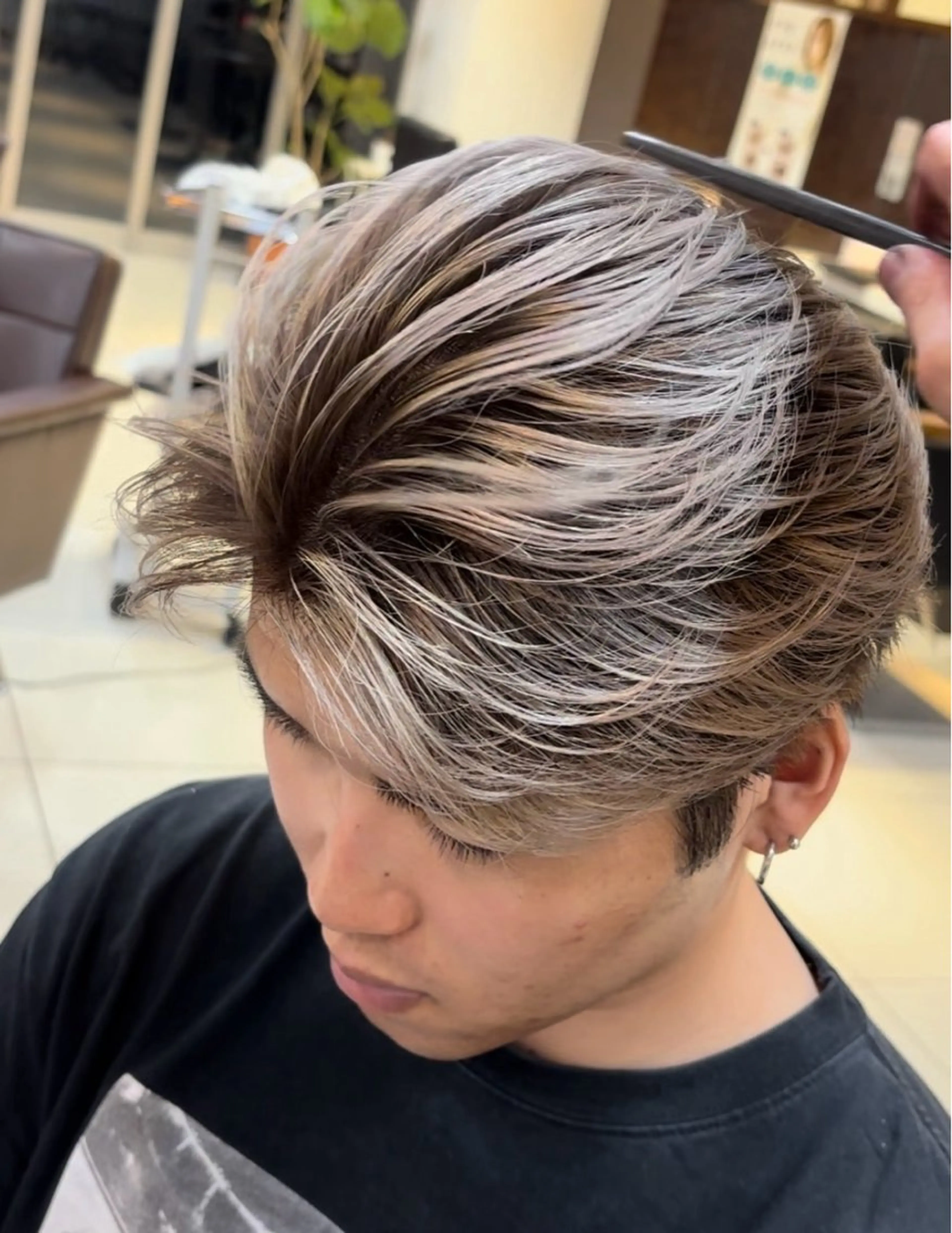 ショート メンズ カット ヘアカラー 静岡/草薙パーマ メンズバレイヤージュのヘアスタイル