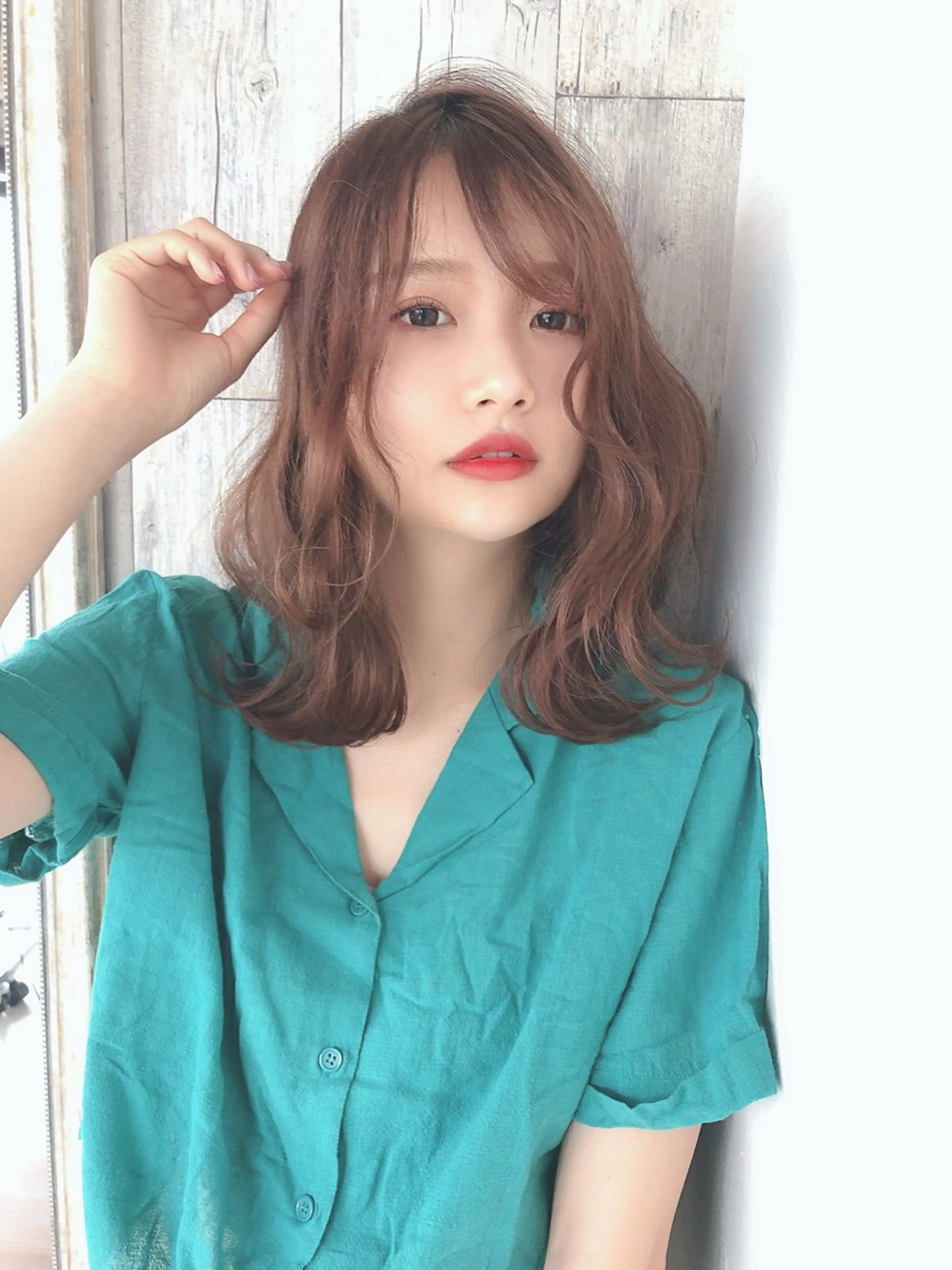 ミディアム カット ヘアカラー トリートメント 💗艶カラー💗 CECILのヘアスタイル