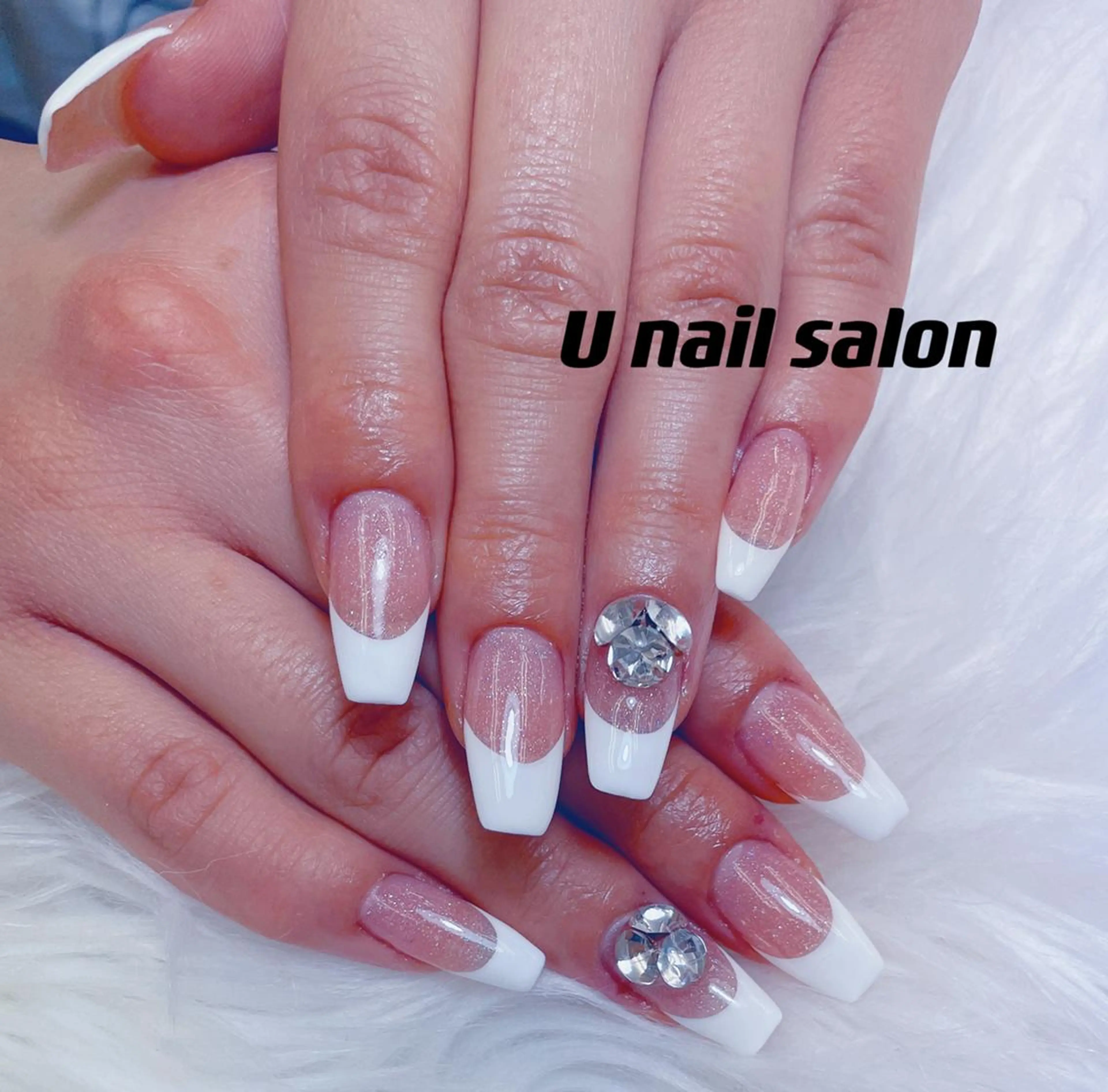 ネイル アートネイル 韓国ネイル 水色 スカルプネイル シンプルネイル ハンドネイル 🎀Nail新宿店 Aliceのネイルデザイン