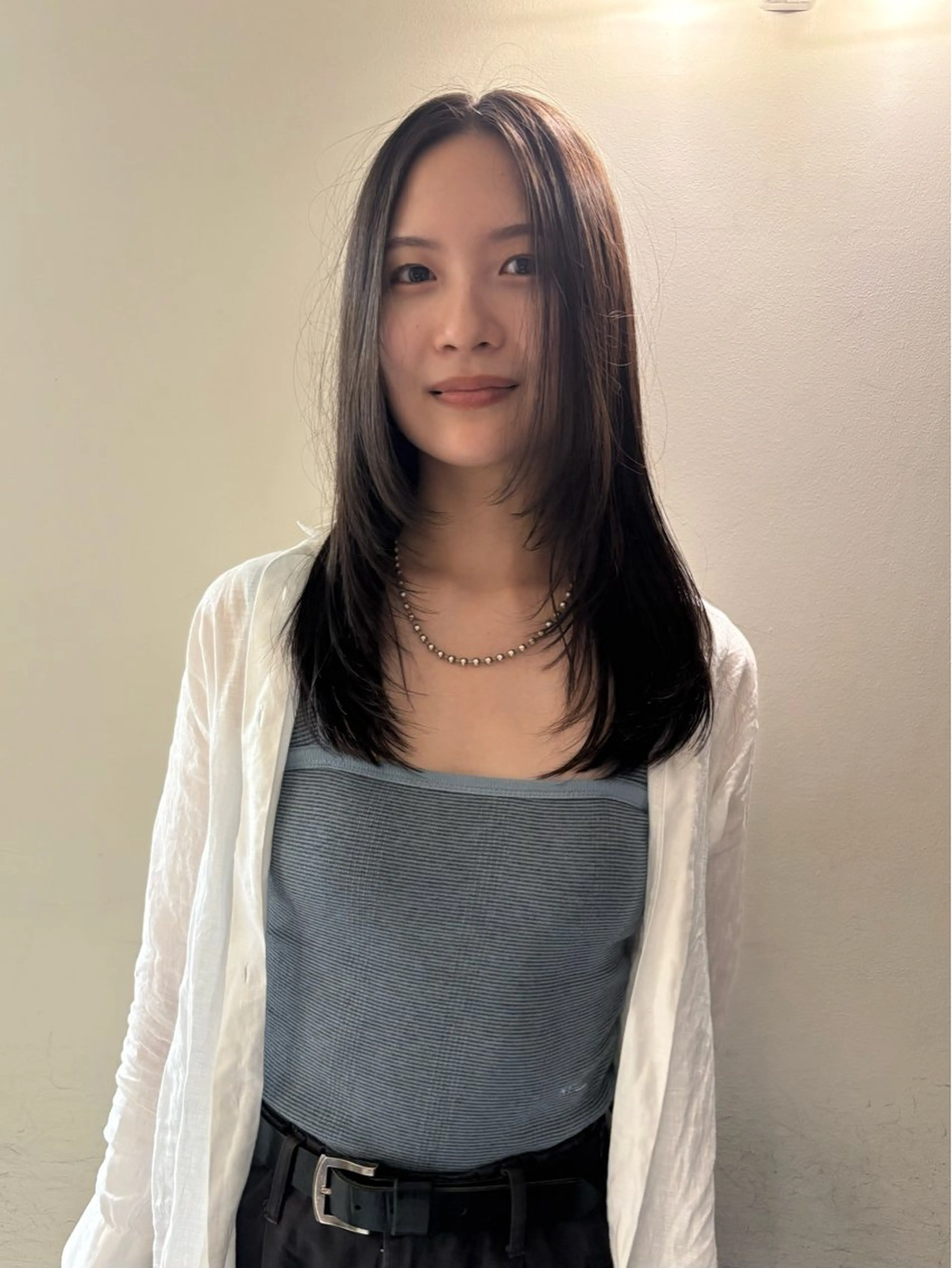 ミディアム ボブ 顔まわりレイヤー 髪質改善 レイヤーカット トリートメント カット MARI ｟津田沼駅｠のヘアスタイル